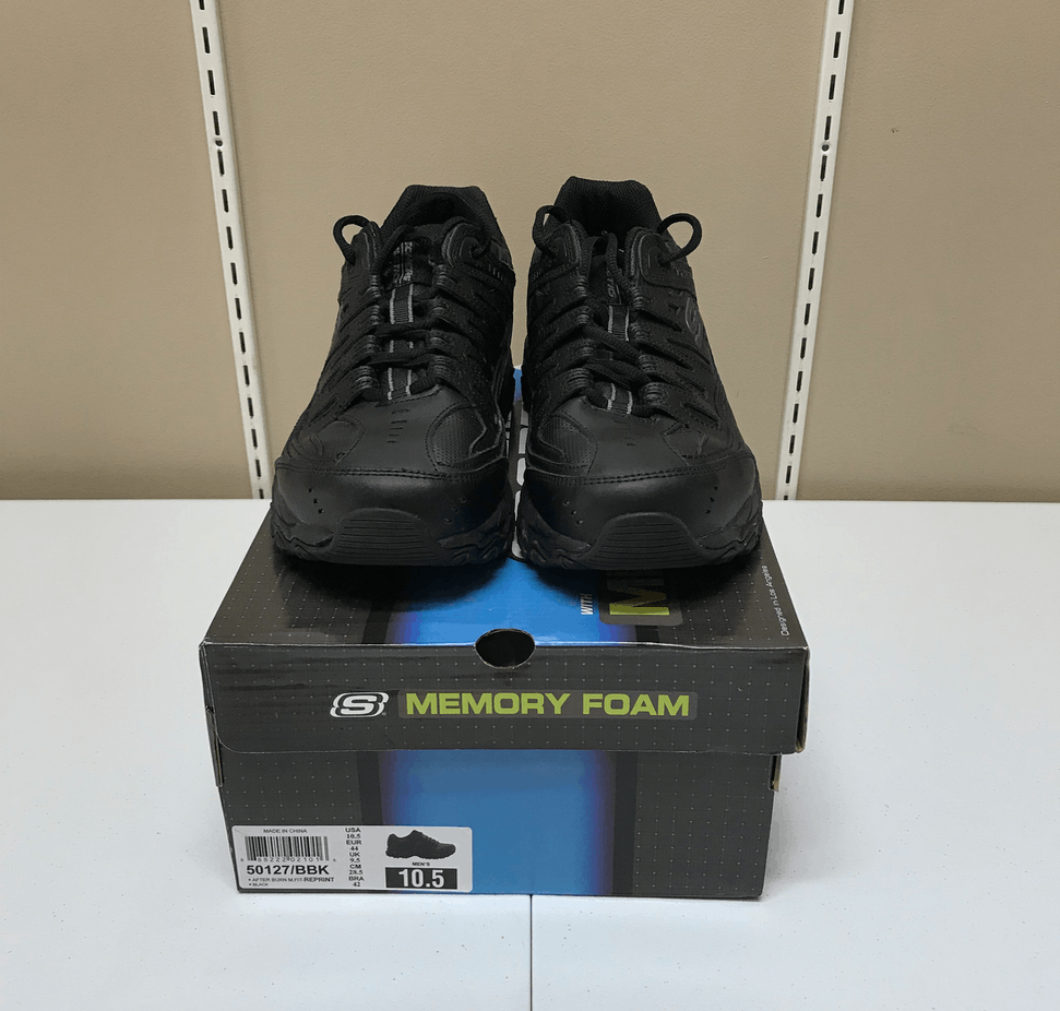 SKECHERS AFTERBURN M FIT REPRINT 10.5 BLACK Size US 10.5 / EU 43-44 - 2 Thumbnail