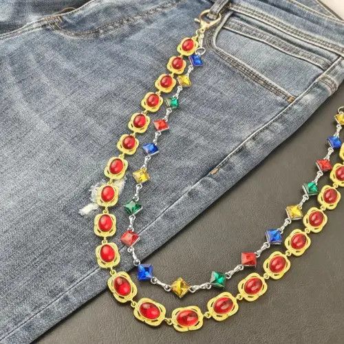 Other Multicolored Agate Pants Chain Size ONE SIZE - 2 Thumbnail