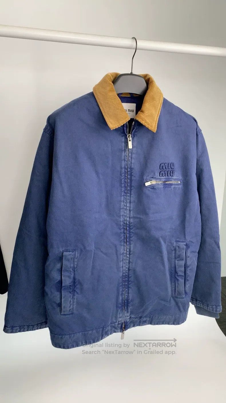 Miu Miu Miu Miu 38 Early spring corduroy collar blue tooling cotton Size M / US 6-8 / IT 42-44 - 4 Thumbnail