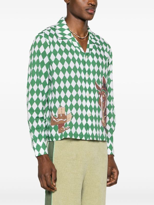 Bode Bode diamond jockey ls shirt Size US L / EU 52-54 / 3 - 2 Thumbnail