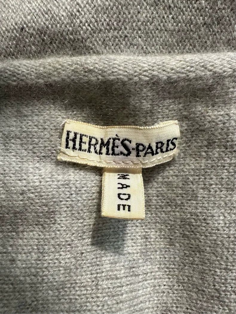 Hermes Hermes Women's Cashmere Long Sleeve Knit Jacket Beige Gray Size M / US 6-8 / IT 42-44 - 8 Thumbnail
