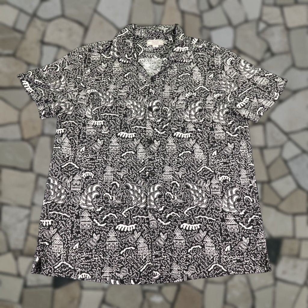 Wallace & Barnes VINTAGE Wallace & Barnes Shirt Men’s Medium Black White Geometric Button-Up Short Sleeve Casual 90s Theme Mens Size US M / EU 48-50 / 2 - 1 Thumbnail