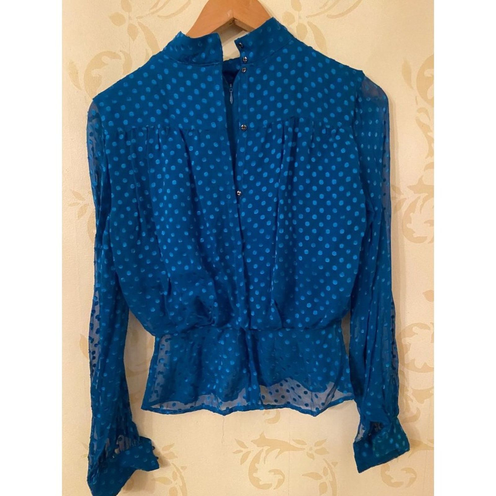 House of Harlow Ladies XS House of Harlow 1960 Revolve 100% Silk Blouse Size XS / US 0-2 / IT 36-38 - 3 Thumbnail