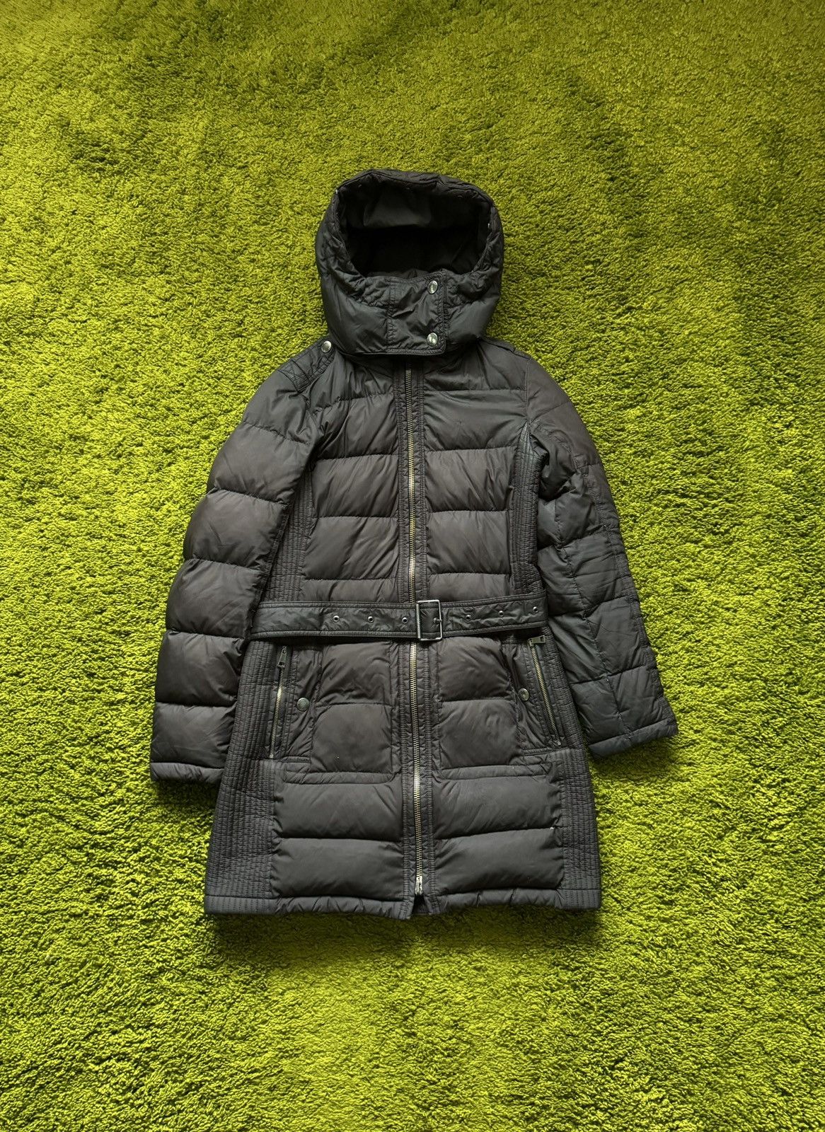 Burberry × Designer Burberry Brit nova check lining belted puffer down jacket Size S / US 4 / IT 40 - 3 Thumbnail