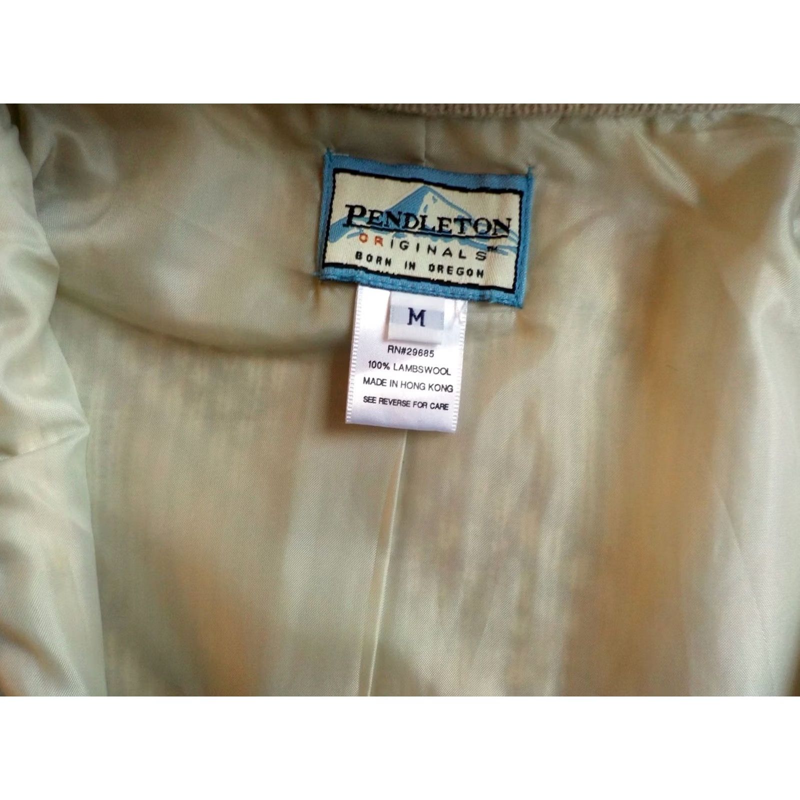 Pendleton Pendleton Originals Full Zip Sweater Jacket 100% Lambswool Tan Medium Beige Women Adult M Size M / US 6-8 / IT 42-44 - 4 Thumbnail