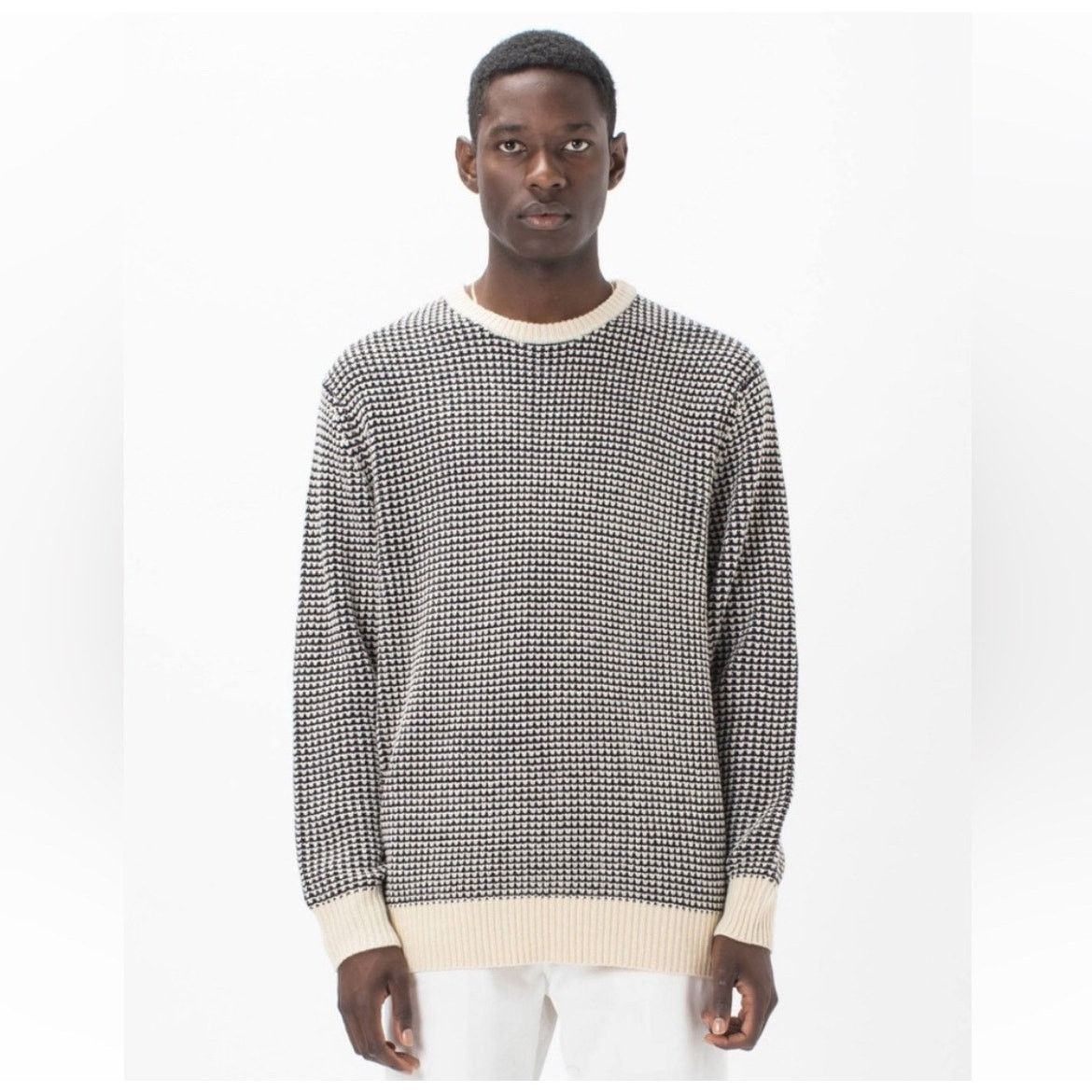 Allsaints ALL‎ SAINTS SPITALFIELDS Black/Beige Men’s Sweater Size US L / EU 52-54 / 3 - 1 Thumbnail