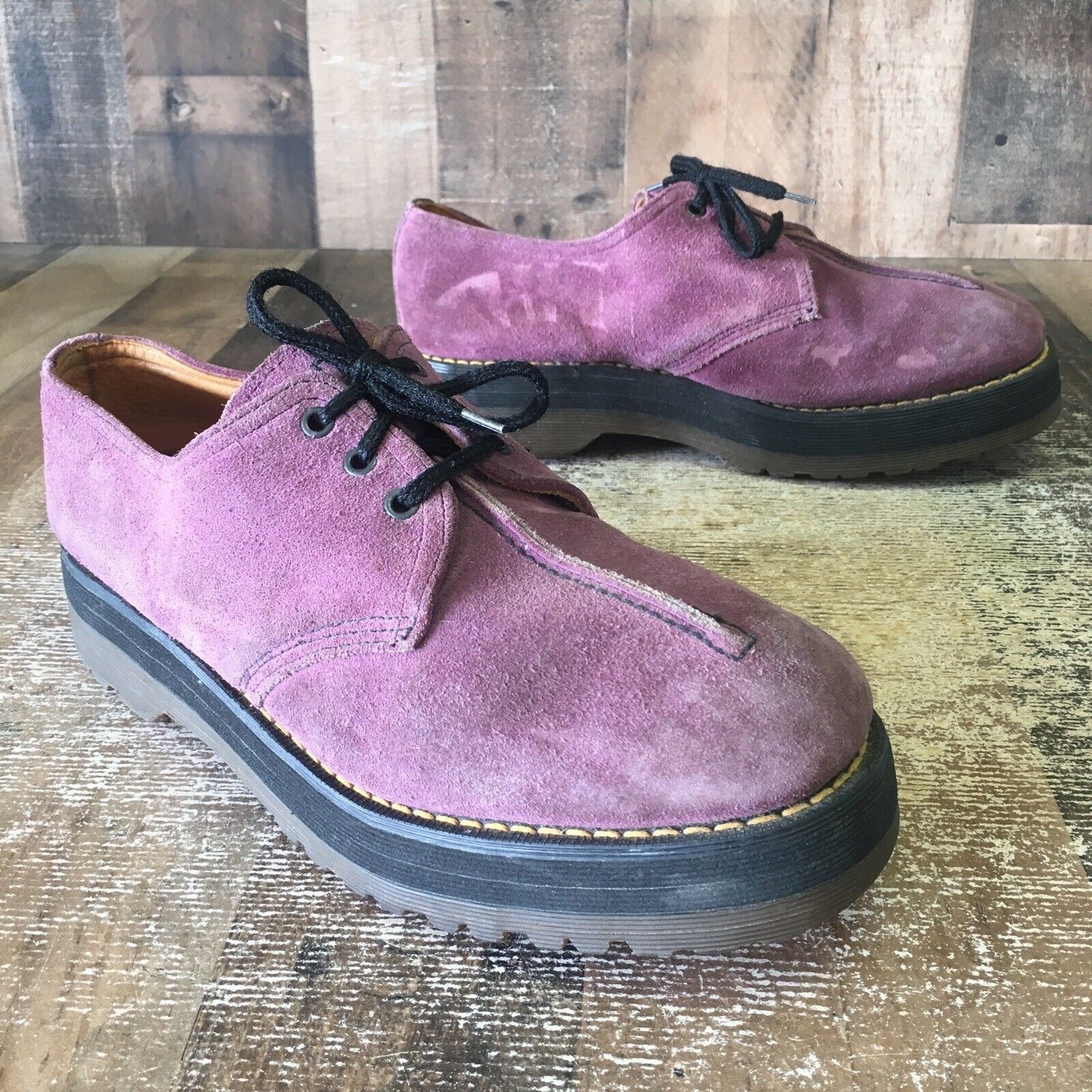 image of Dr Martens Vintage Suede Shoes England Mens Uk 10 Us 11 in Purple