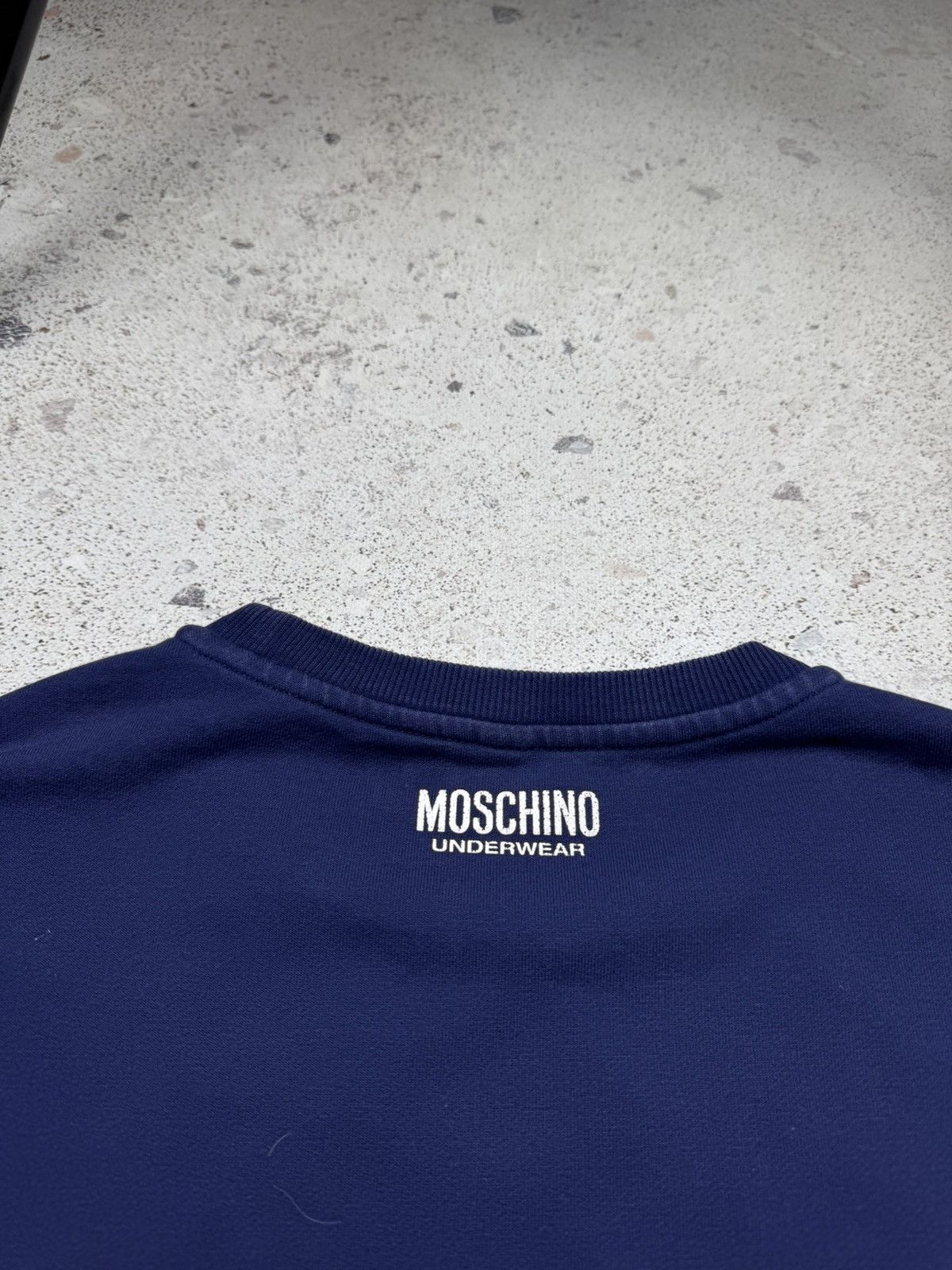 Moschino × Vintage Moschino Men's Logo-tape Crew Sweatshirt Blue M Size US M / EU 48-50 / 2 - 15 Thumbnail