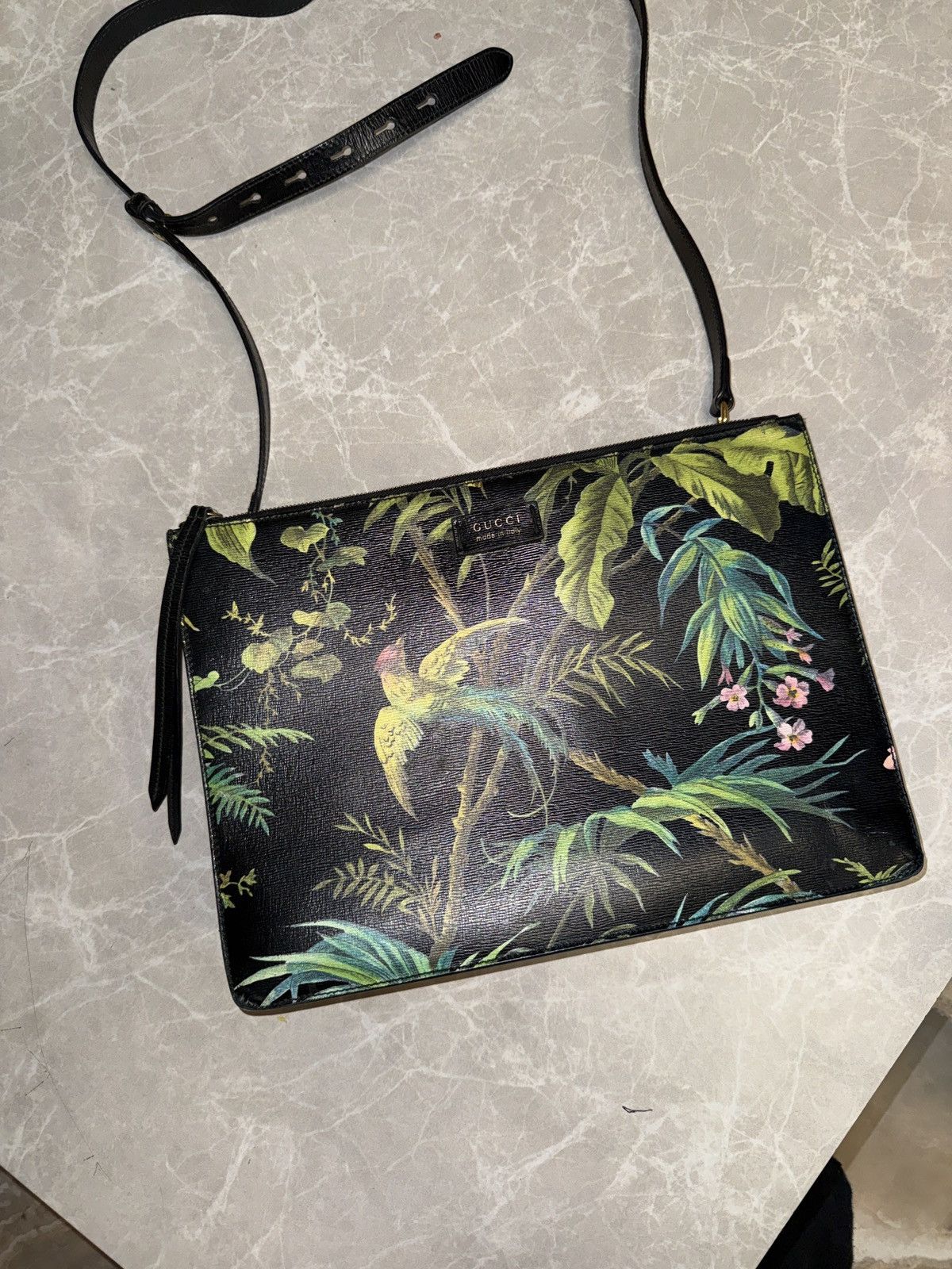 Gucci Gucci Tropical Bird Print Leather Bag – Rare Capsule Piece Size ONE SIZE - 9 Thumbnail