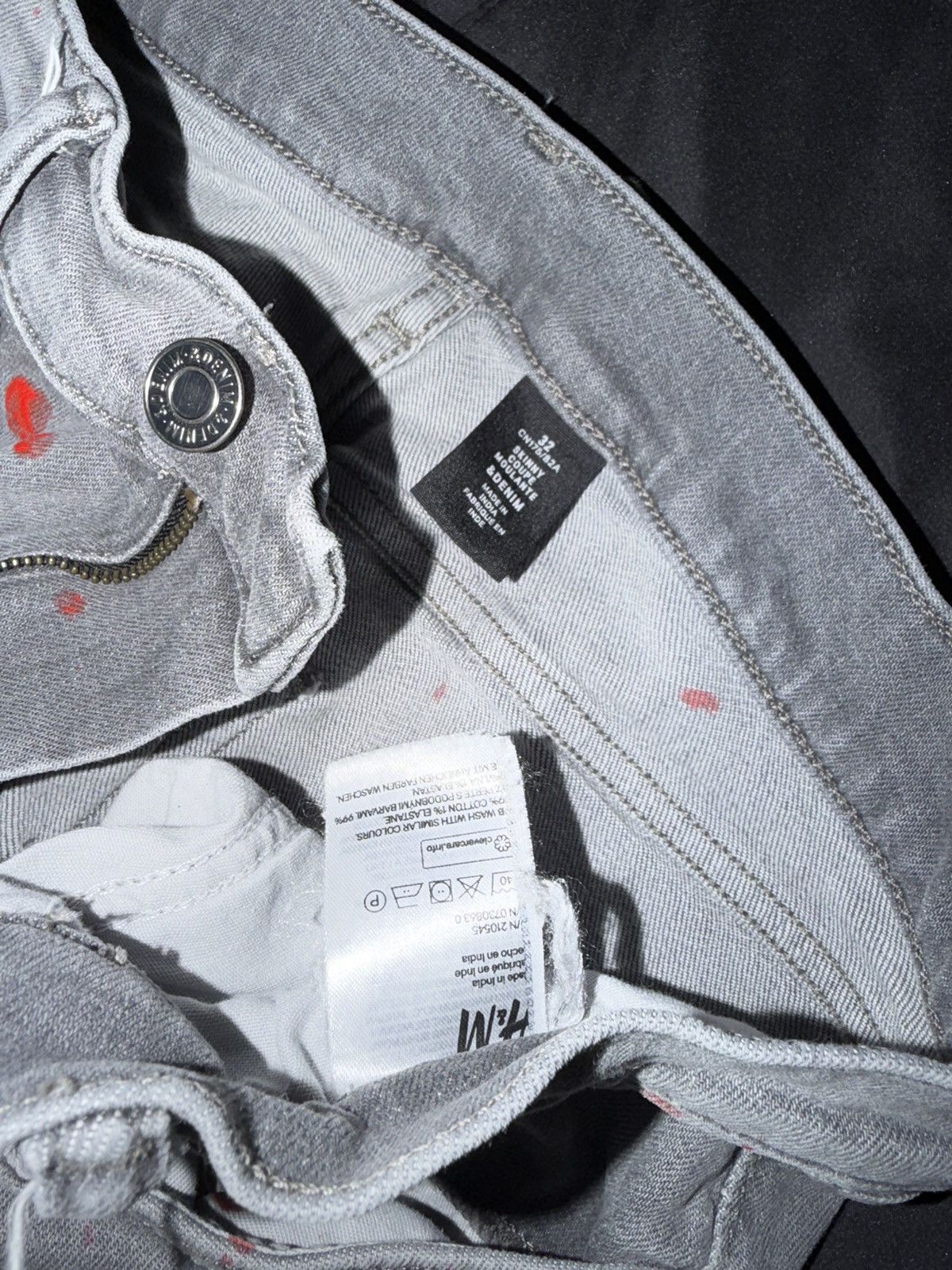 Other Gray + Red Paint Splatter jeans Size US 32 / EU 48 - 6 Thumbnail