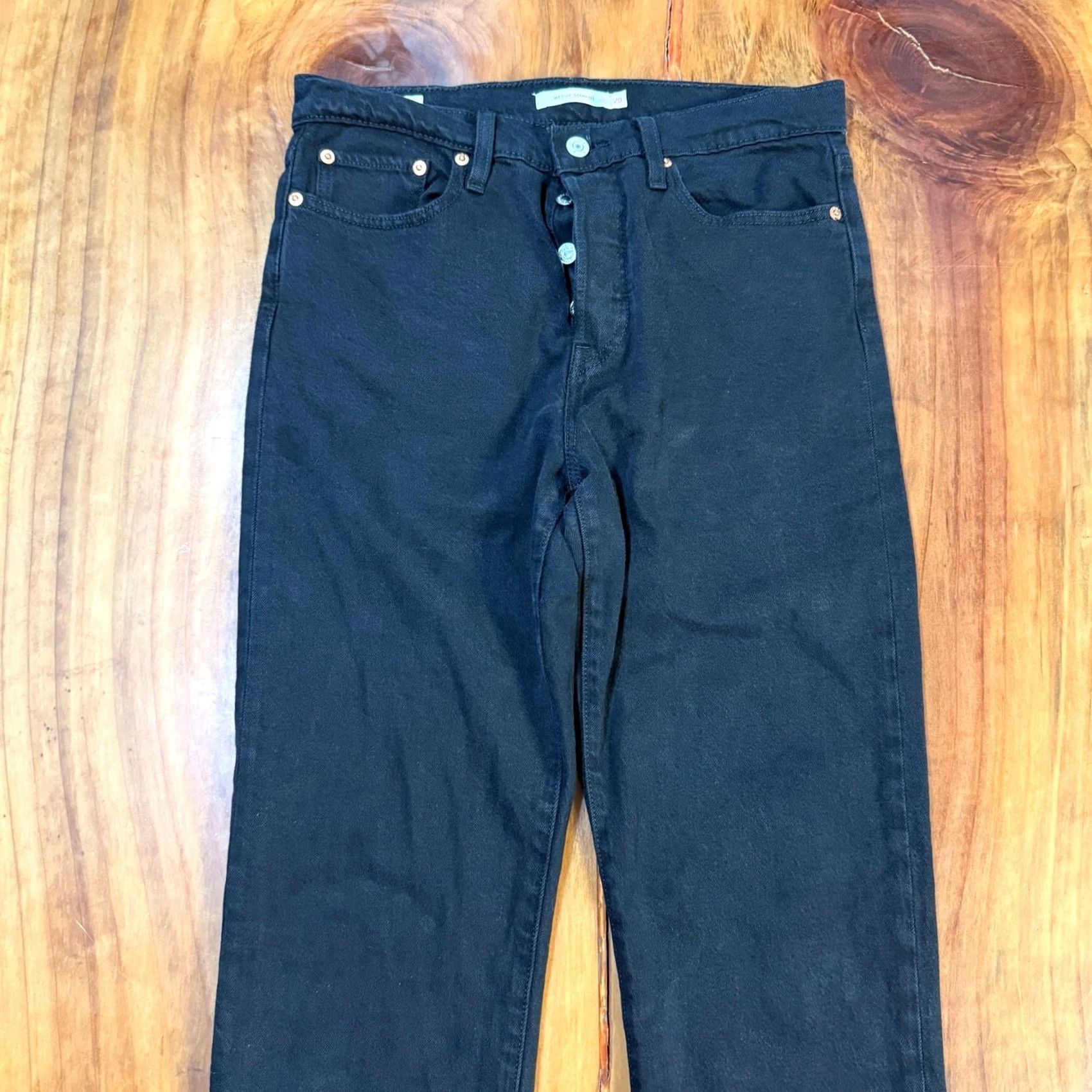 Levi's VINTAGE Levi's Wedgie Straight Jeans Women's 29 x 26.5 Denim Button Fly Cotton LL25 Size 29" - 3 Thumbnail