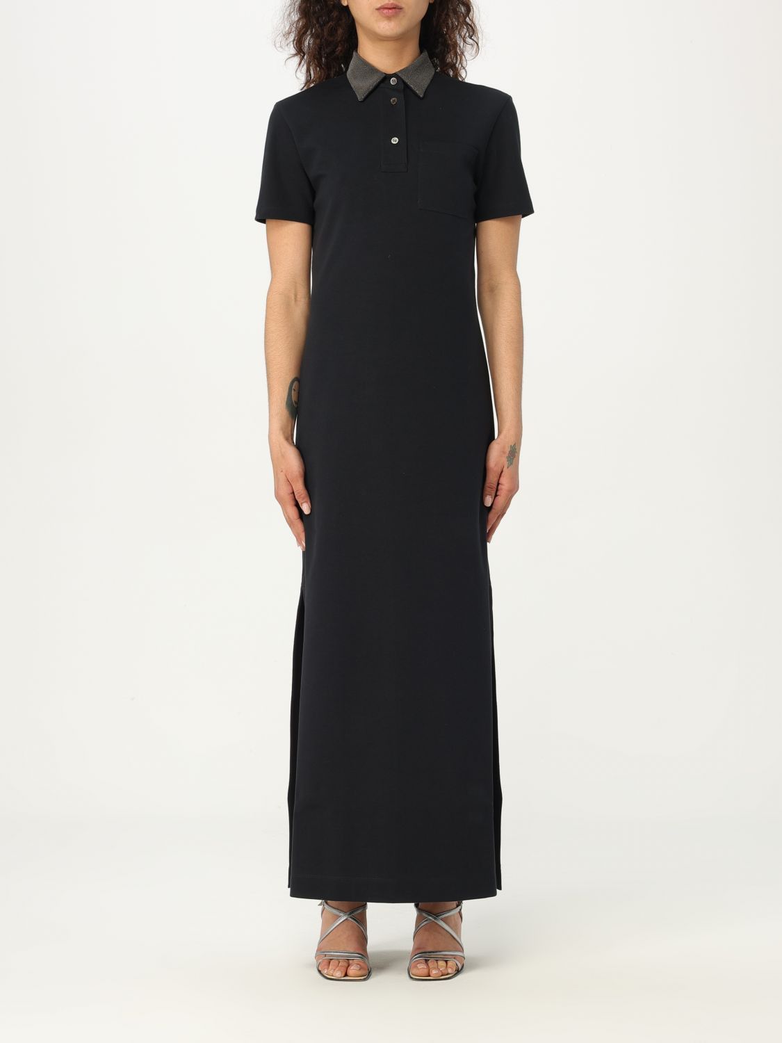 image of Brunello Cucinelli Dress Woman Black, Women's (Size Medium)