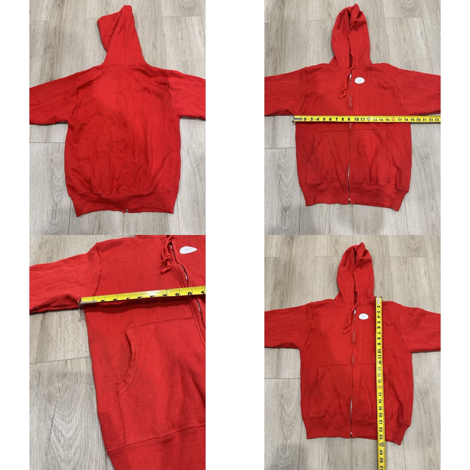 Vintage VINTAGE NWT Red 60s Zip Up Hoodie Men's M Made In USA Vintage Zip Up Hoodie Regular Fit Mens Size US M / EU 48-50 / 2 - 9 Thumbnail