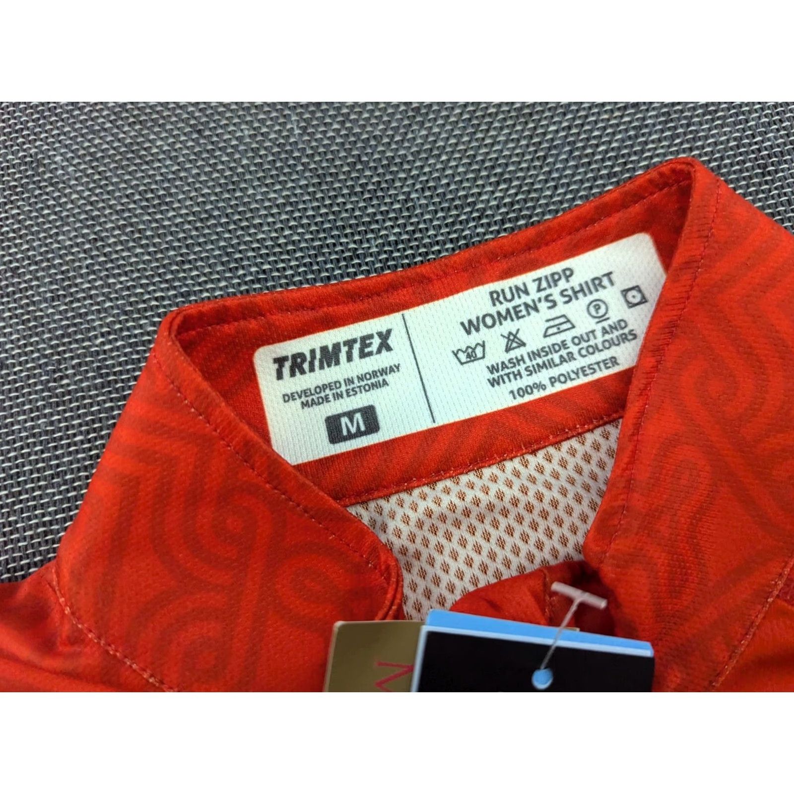 Vintage TRIMTEX Norway Team Womens Top Medium 1/4 Zip Shirt Red Running Triathlon Size M / US 6-8 / IT 42-44 - 5 Thumbnail