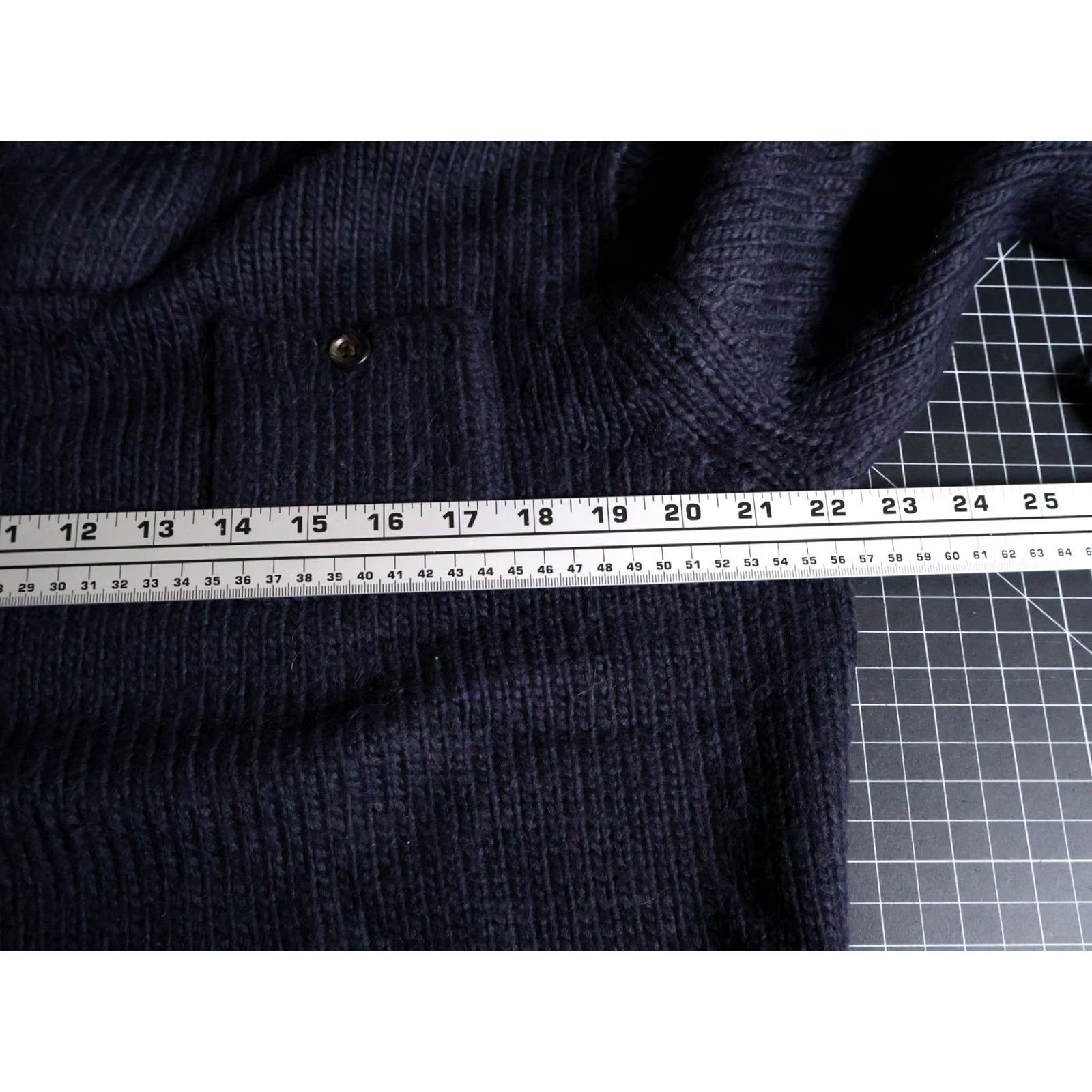 Bonobos Bonobos Sweater Mens Large Dark Blue Chunky Knit Shawl Collar Wool Alpaca Nylon Acrylic Heavyweight Pullover Casual Knit Shirt Size US L / EU 52-54 / 3 - 6 Thumbnail