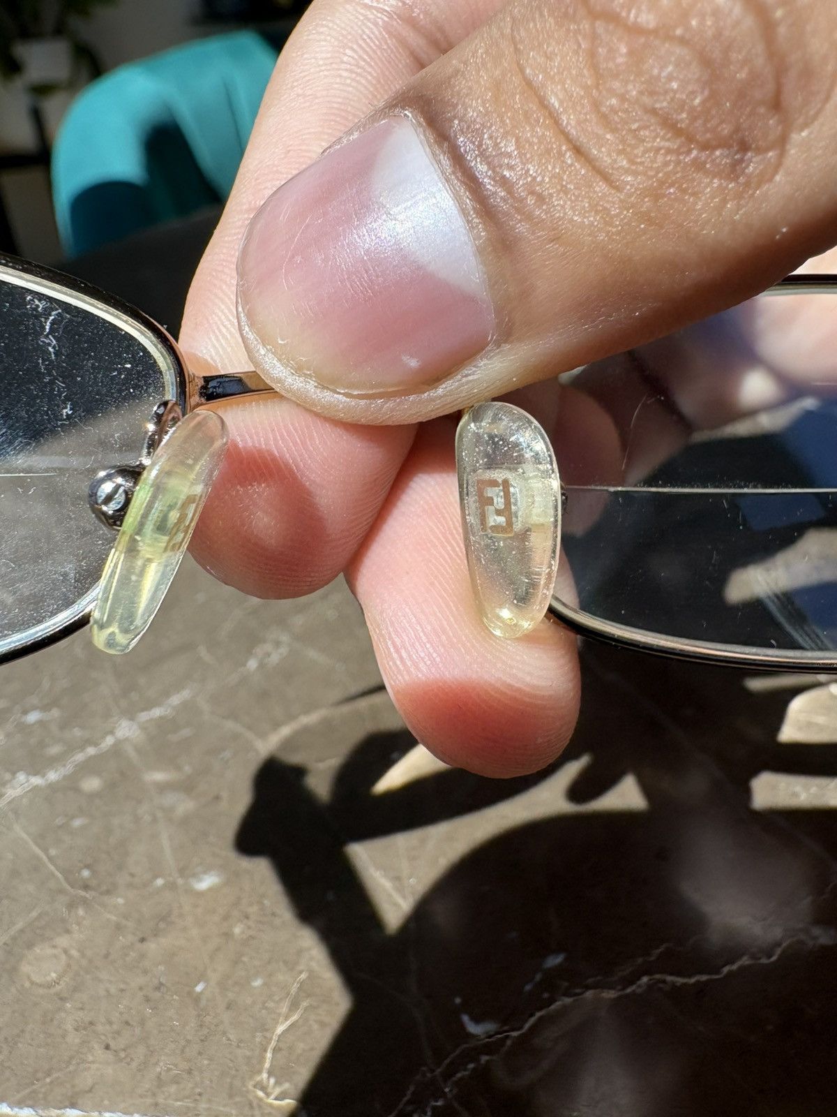 Fendi FENDI F769R Vintage 80s 90s Silver Rectangle Eyeglasses READ Size ONE SIZE - 11 Thumbnail