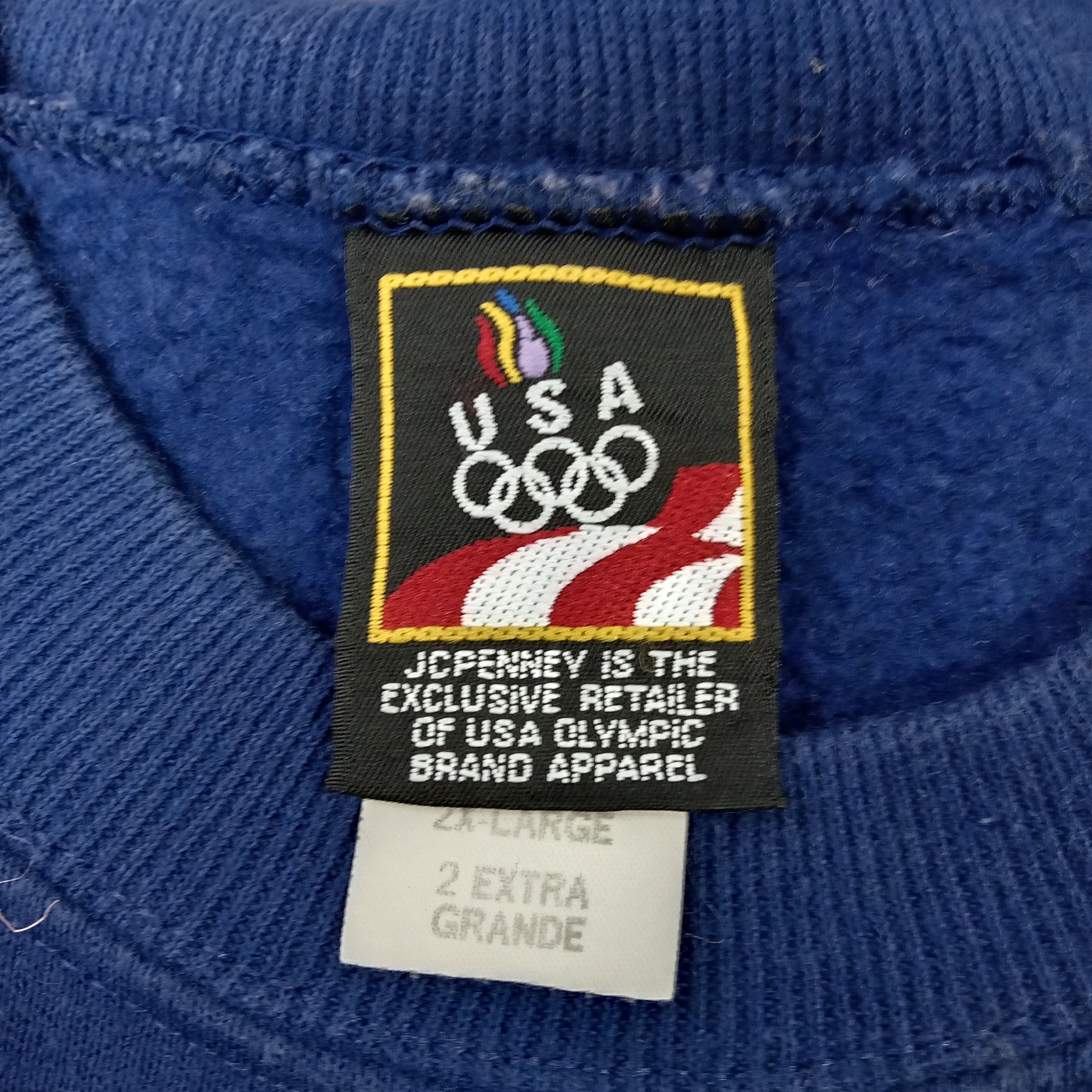 USA Olympics × Vintage 90's USA Olympics American Sports Style Sweatshirt C216N12 Size US XL / EU 56 / 4 - 3 Thumbnail