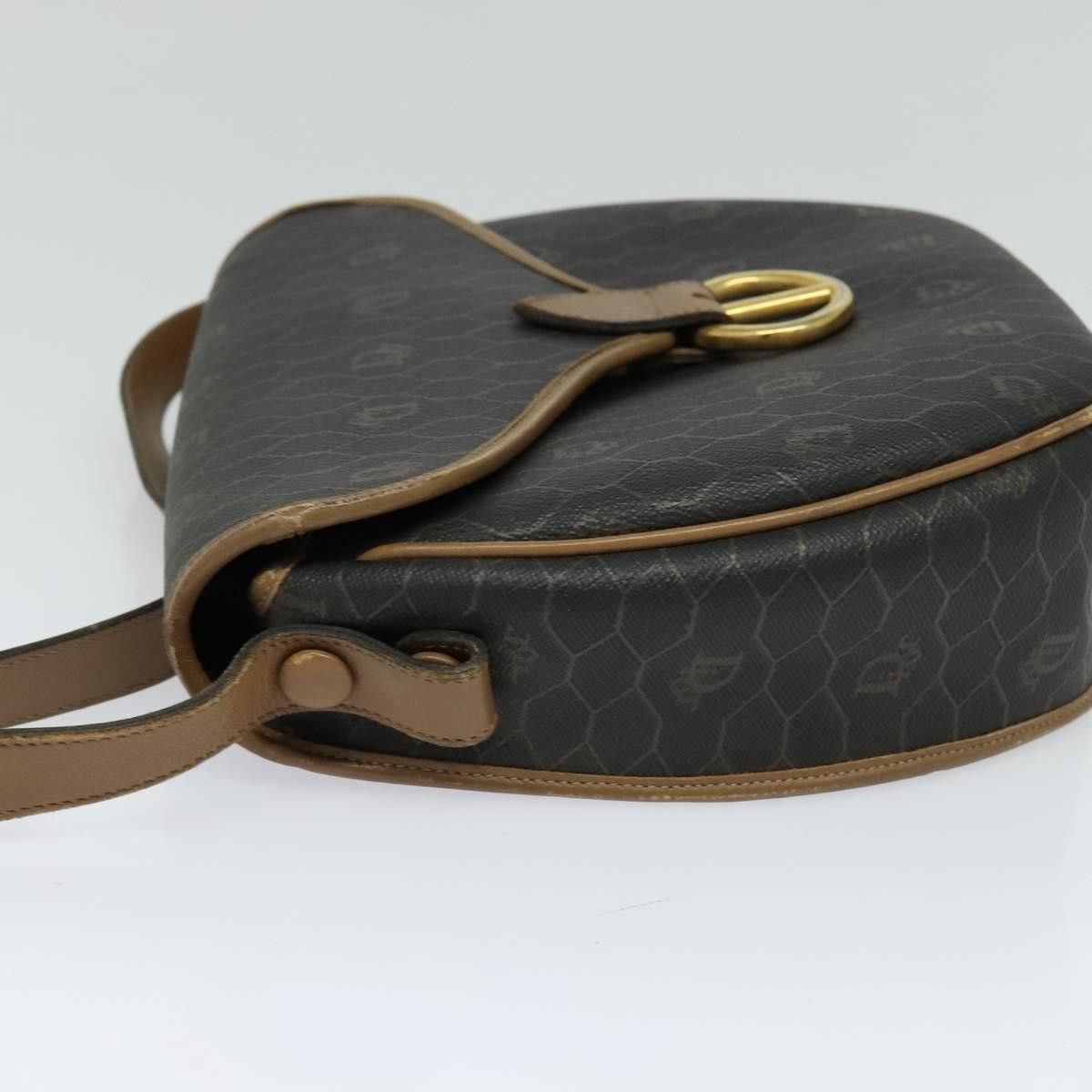 Dior DIOR Honeycomb Canvas Shoulder Bag Pvc Leather Black Brown Size ONE SIZE - 4 Thumbnail