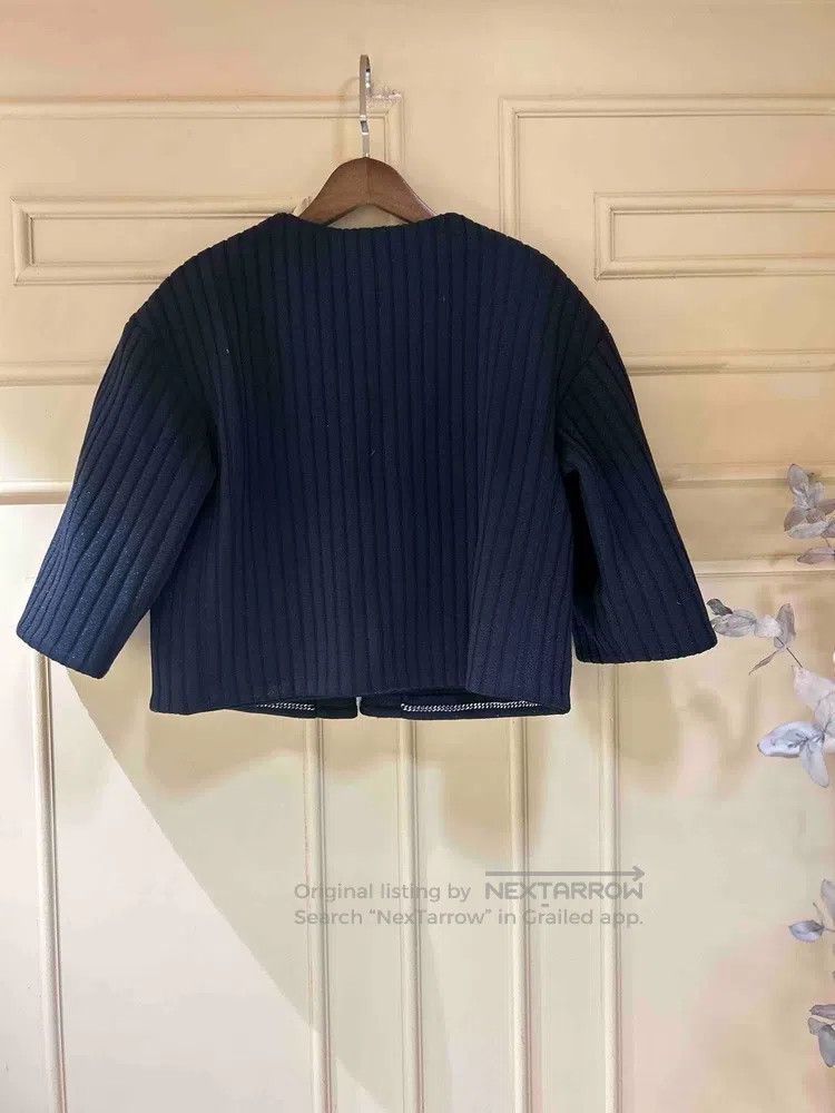 Chanel Chanel Black and white glitter striped round-neck jacket Size XXS / US 00 / IT 34 - 2 Thumbnail