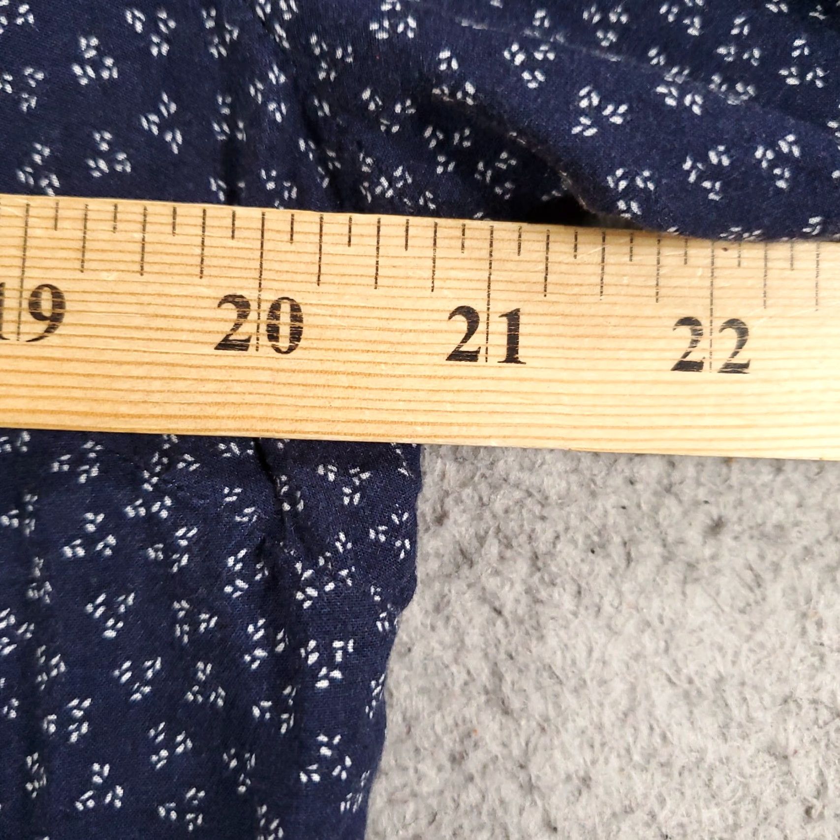 Old Navy Womens Dress L Navy Blue Ditsy Speckled Keyhole V Neck Pleated Tie Bohemian Classic Colorful Old Navy Size L / US 10 / IT 46 - 4 Thumbnail