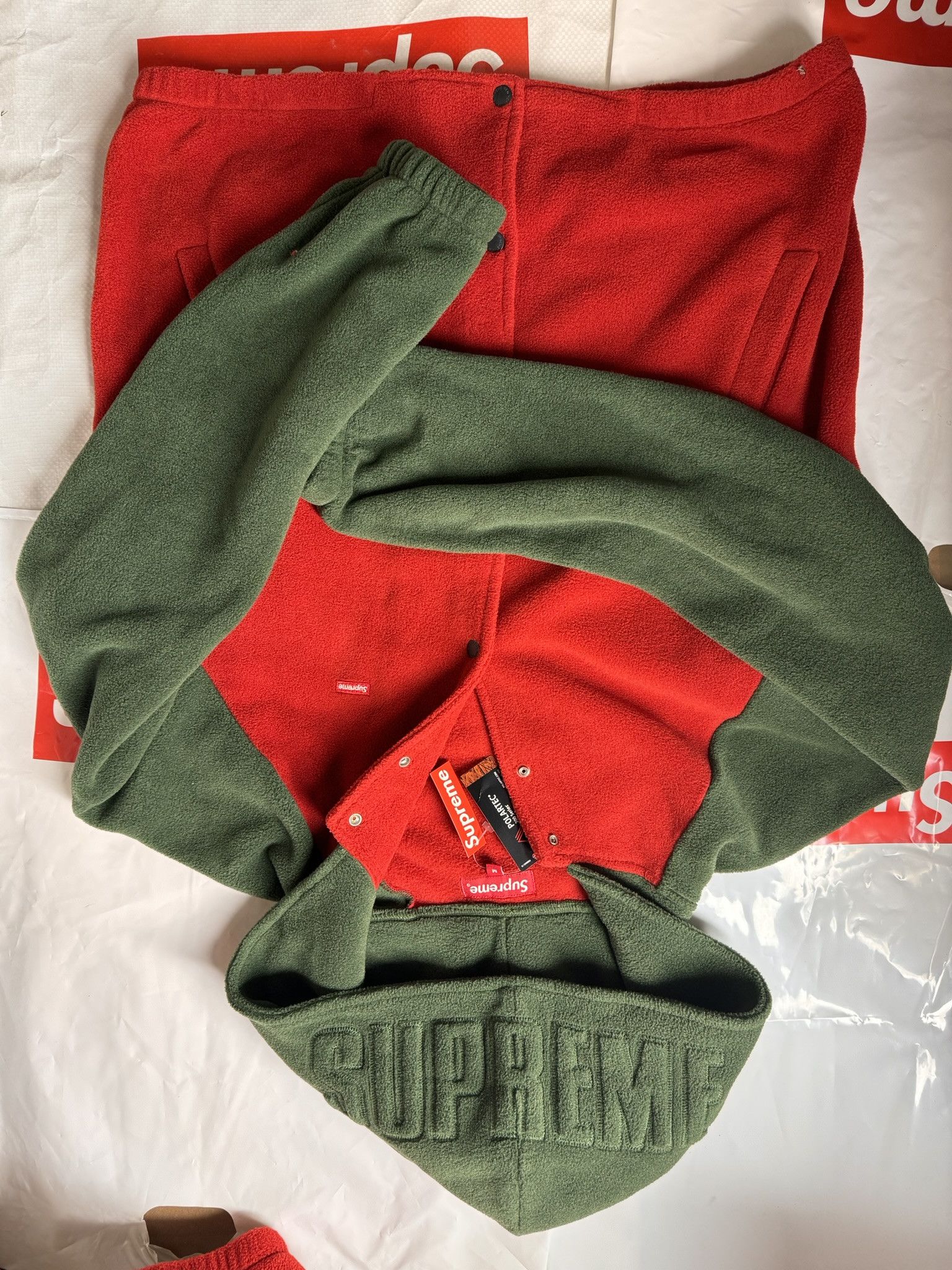 Supreme Supreme Polartec Hooded Raglan Jacket Red medium size | Grailed