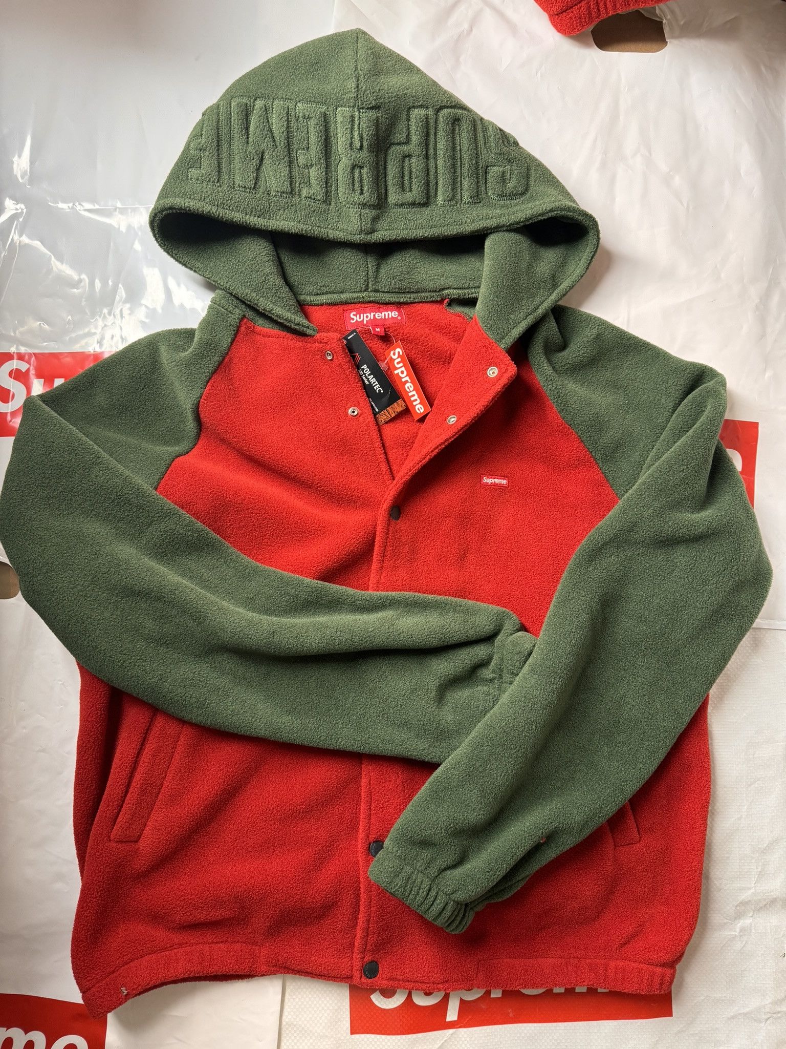 Supreme Polartec Hooded Raglan Jacket | Grailed