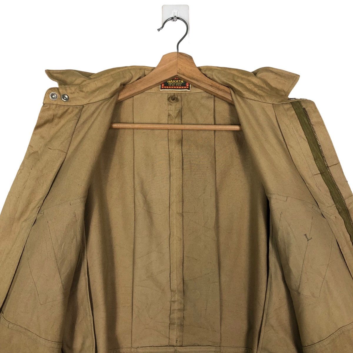 Japanese Brand Vintage Cargo Inspector Jacket Slant Pocket Military Nakata Size US L / EU 52-54 / 3 - 11 Thumbnail