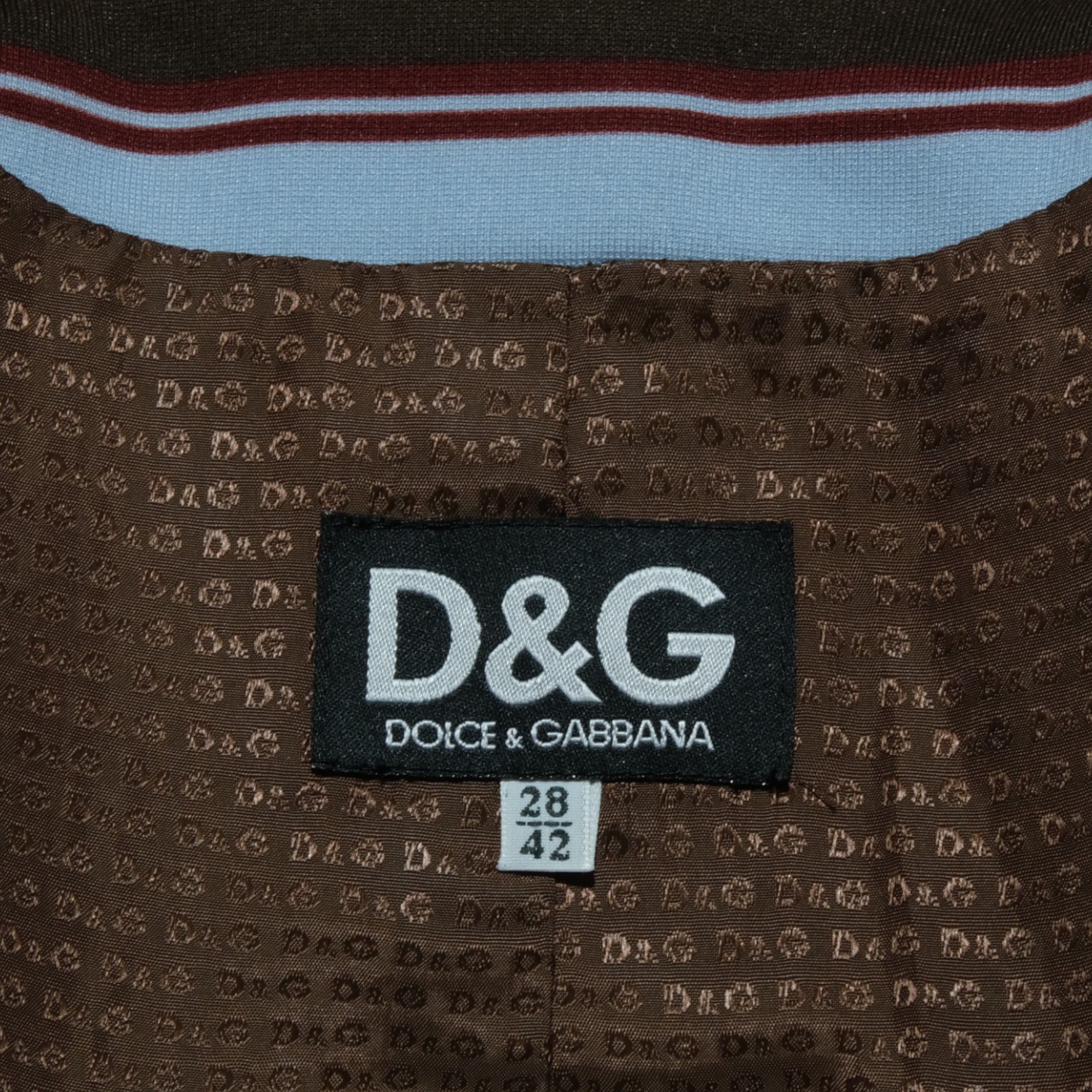 Dolce & Gabbana D&G 1990s Chevron Striped Blazer Size M / US 6-8 / IT 42-44 - 3 Thumbnail