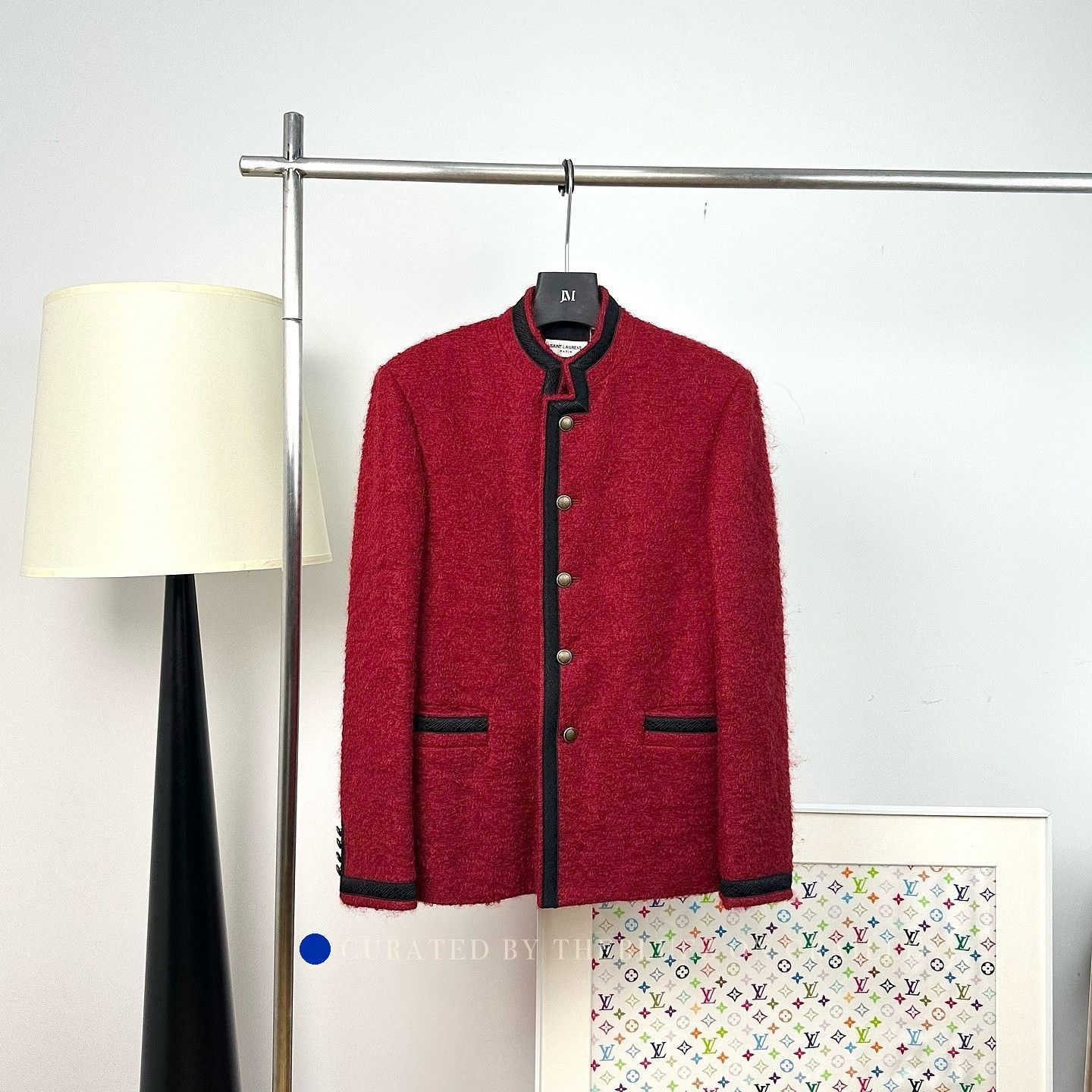 Saint Laurent Paris Red Wool Mohair Button Jacket Size US L / EU 52-54 / 3 - 1 Thumbnail