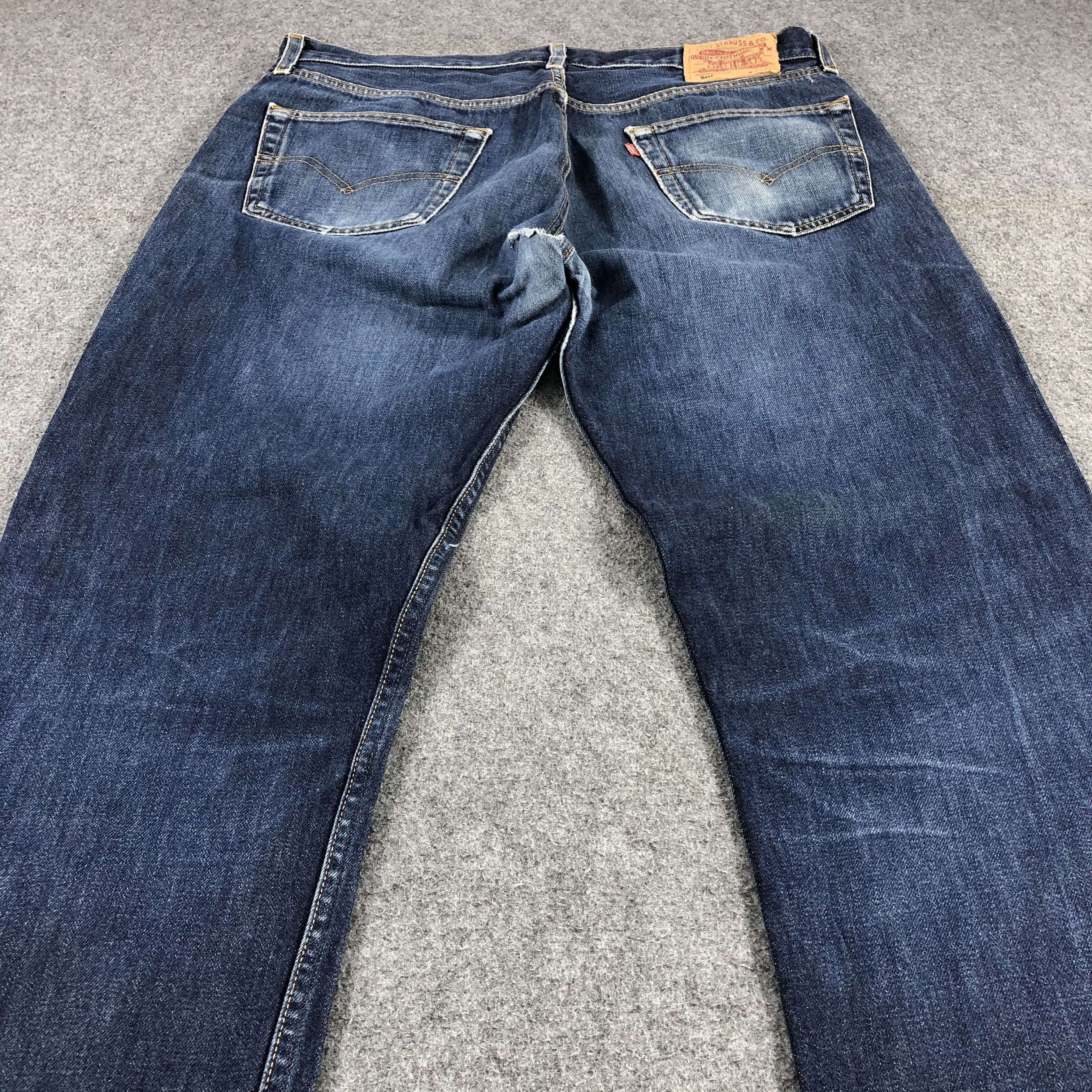 Levi's Vintage 90s Distress Levis 501 Denim Jeans- JM1068 Size US 36 / EU 52 - 4 Thumbnail