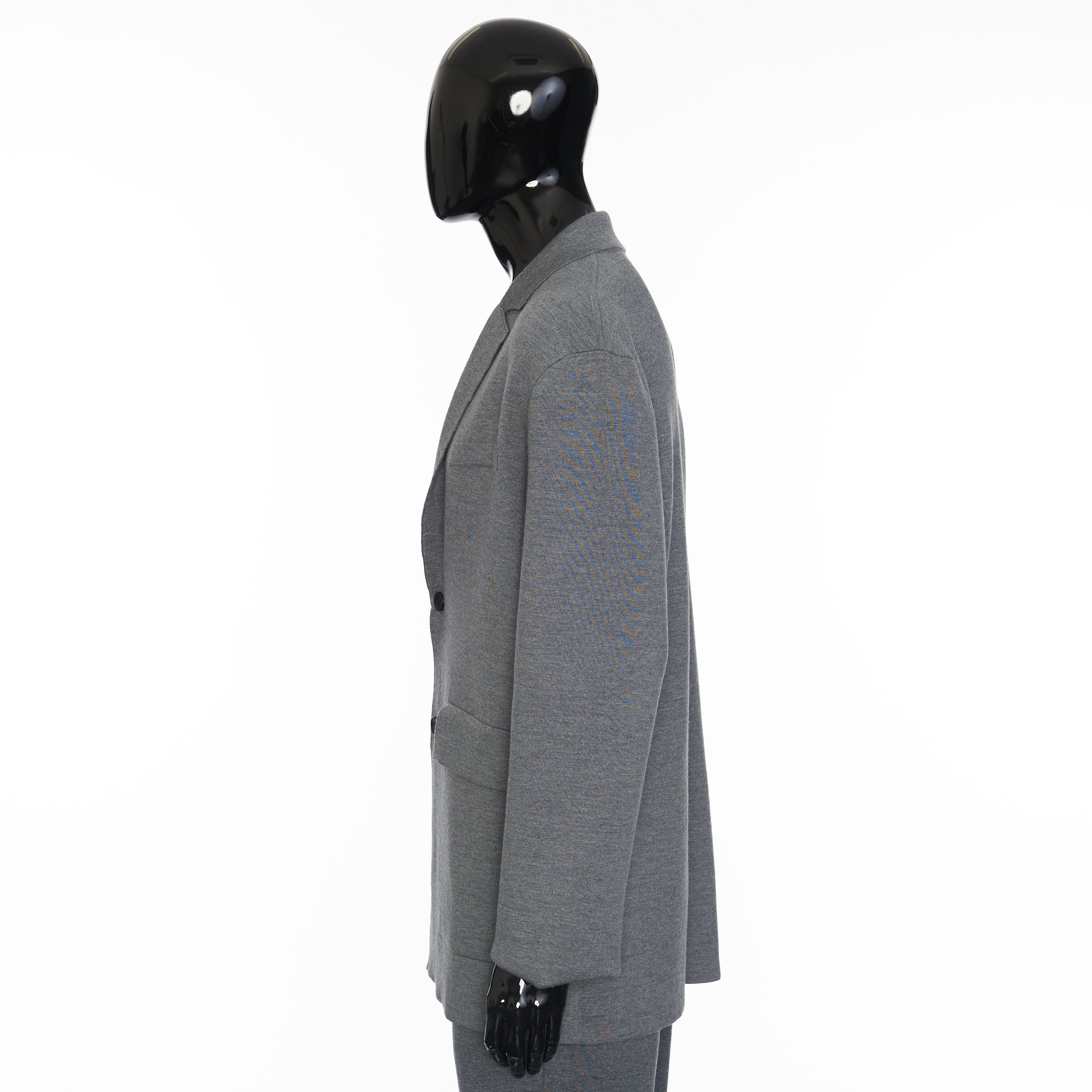 Berluti Sweater Blazer Jacket In Mountain Rock Gray Wool Size L Size 40R - 3 Thumbnail