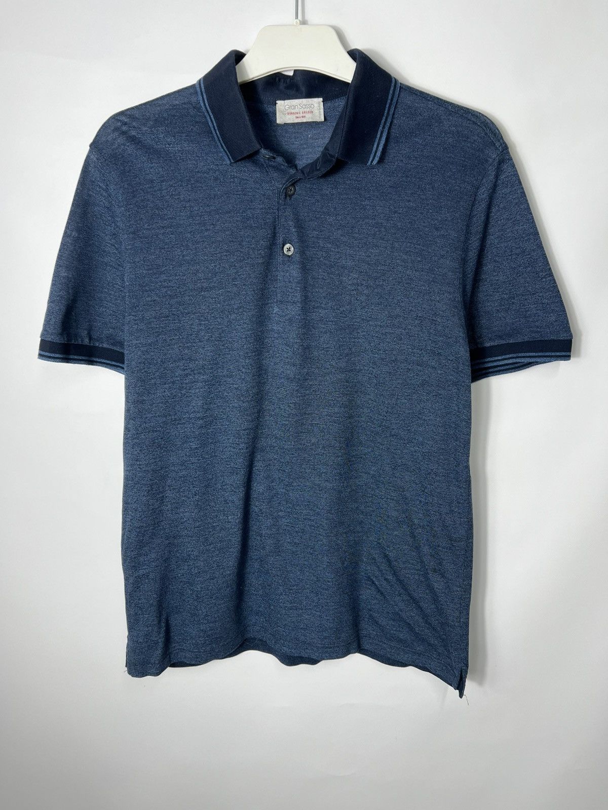 Gran Sasso Vintage luxury Italian Designer Gran Sasso Blue T-shirt Size US M / EU 48-50 / 2 - 1 Thumbnail