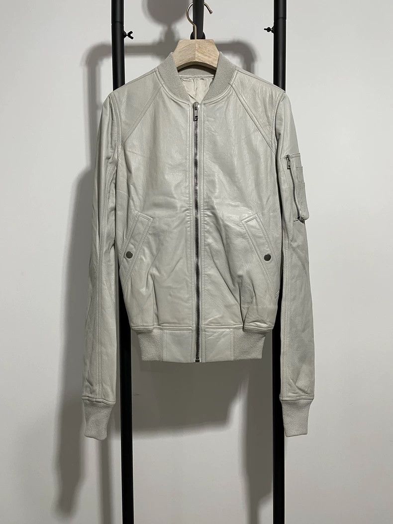 Rick Owens Rick Owens MA1 Leather Jacket Size US S / EU 44-46 / 1 - 1 Thumbnail