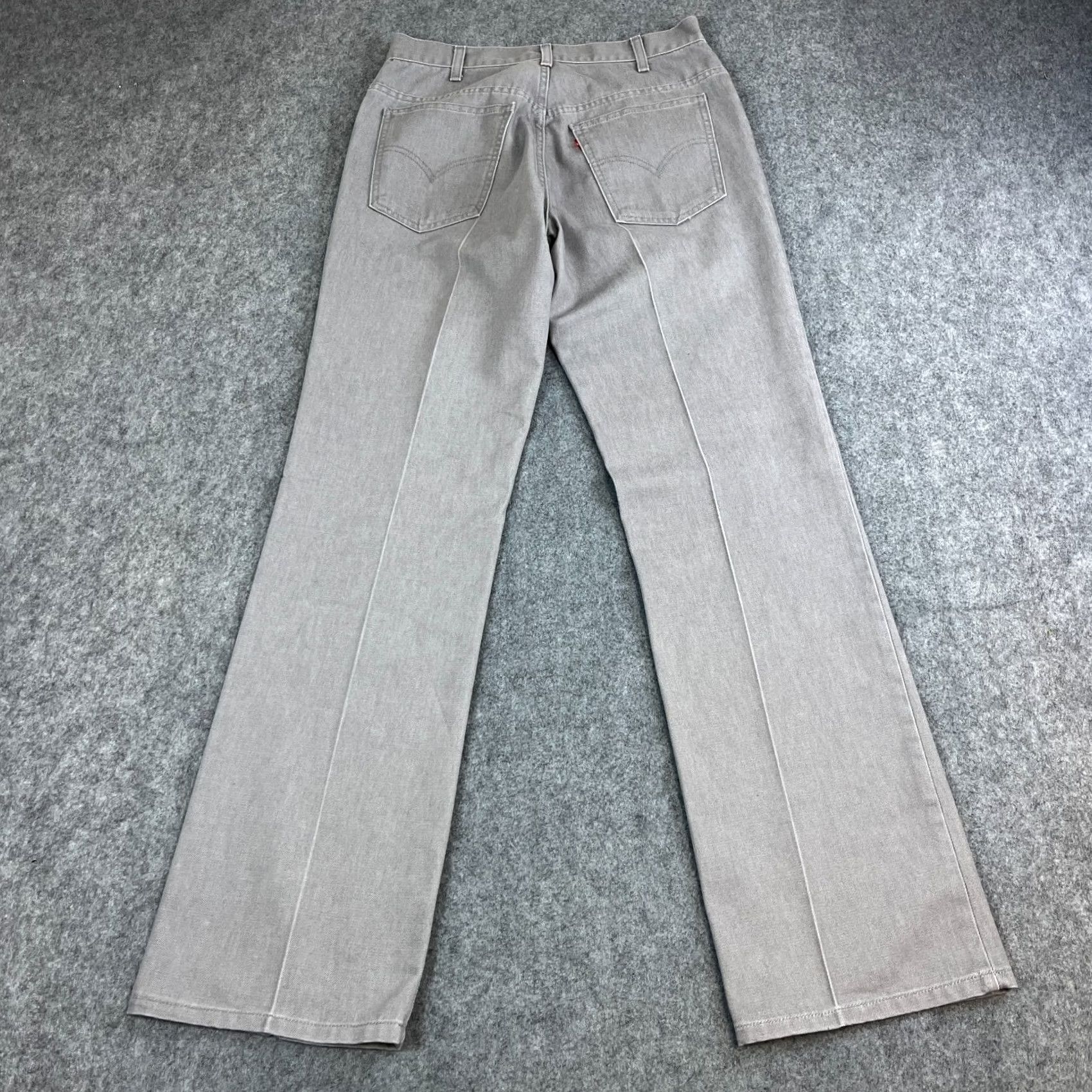Levi's VINTAGE Levi's Sta-Prest Mens Jeans Bootcut 30 Regular Denin Light Grey 90s Mens Jeans Size US 30 / EU 46 - 2 Thumbnail