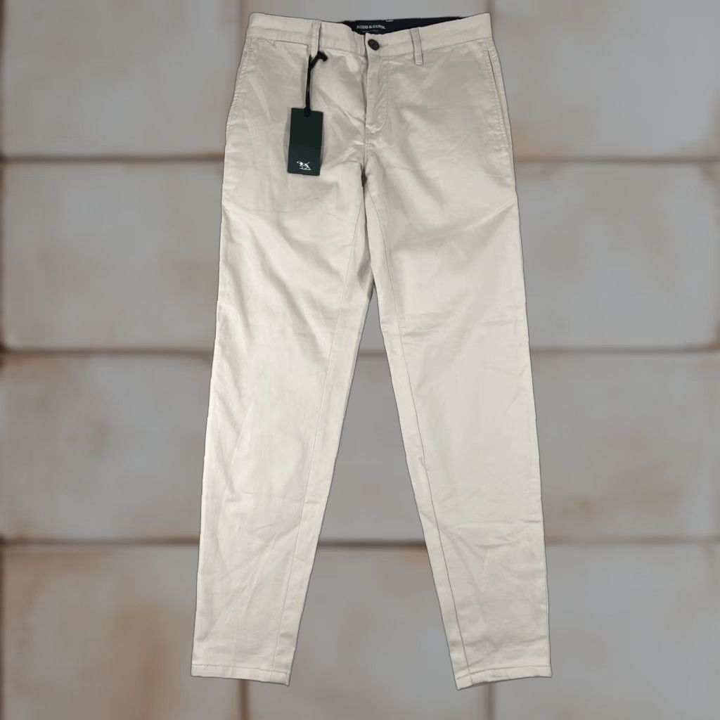 Rodd & Gunn Chino Pants Mens 30x34 Beige Custom Fit Slim NWT Cotton Spandex Canvas Work Casual Pants