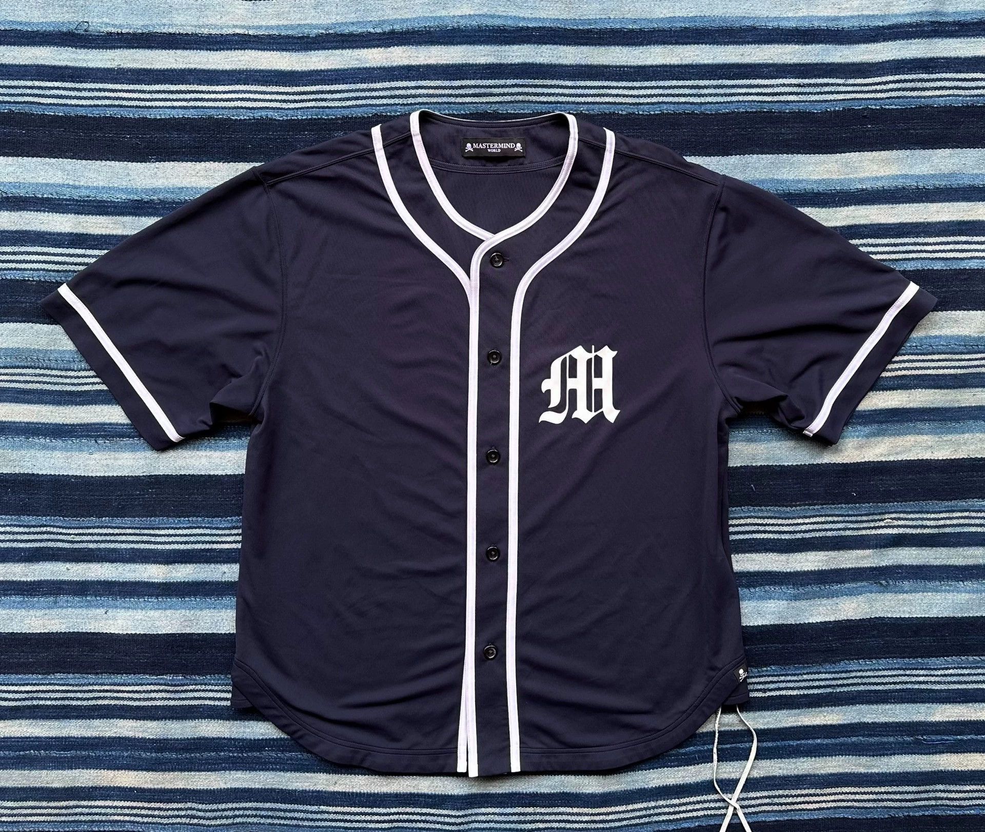 Mastermind World Black Short Sleeve Button-Front Jersey Top Size US S / EU 44-46 / 1 - 1 Thumbnail