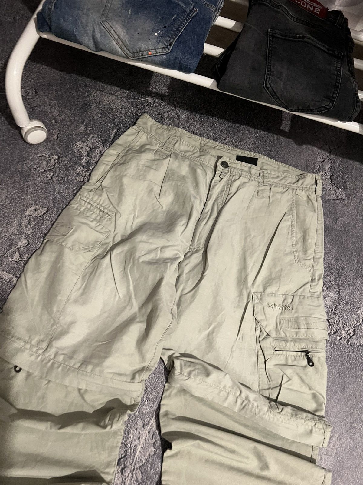 Japanese Brand Japanese Transformer Sweatpants — Vintage Beige Wide Leg Size US 32 / EU 48 - 2 Thumbnail