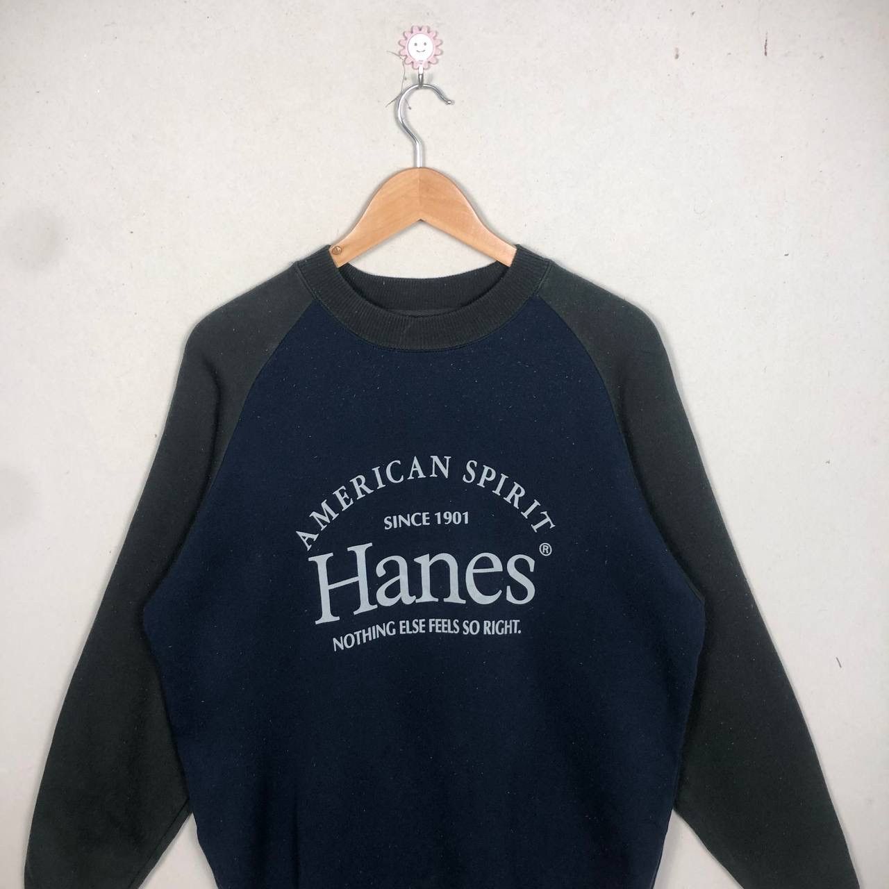 Hanes × Vintage Vintage 80s Hanes Pullover Jumper Sweatshirt Size US L / EU 52-54 / 3 - 3 Thumbnail