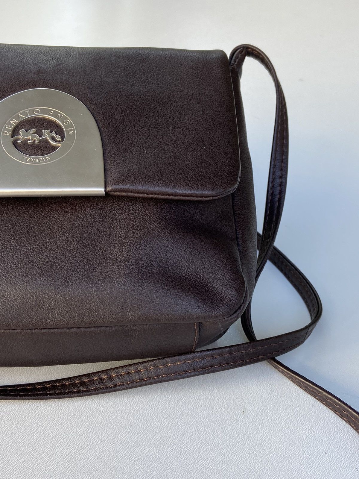 Designer RENATO ANGI FULL LEATHER SLING BAG Size ONE SIZE - 6 Thumbnail