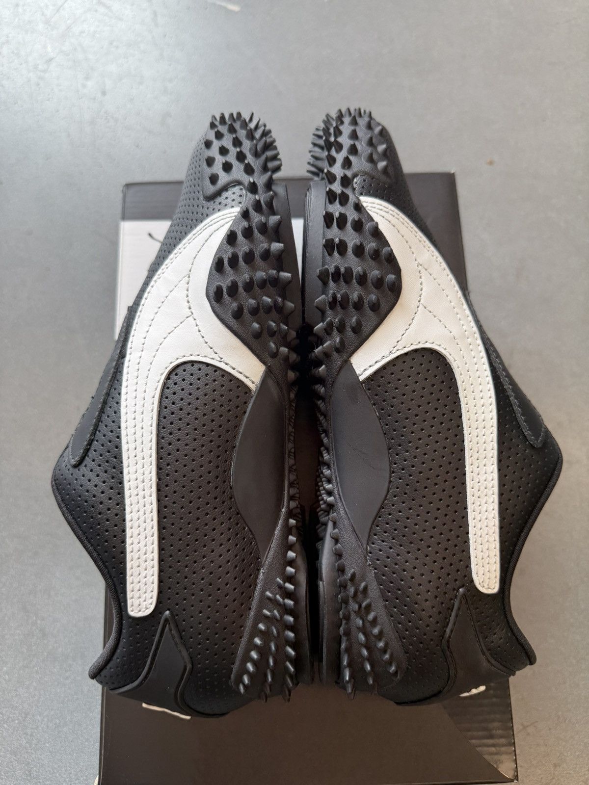 Puma 2024 Puma Mostro Perforated Leather Pack Black White Size US 8 / EU 41 - 4 Thumbnail