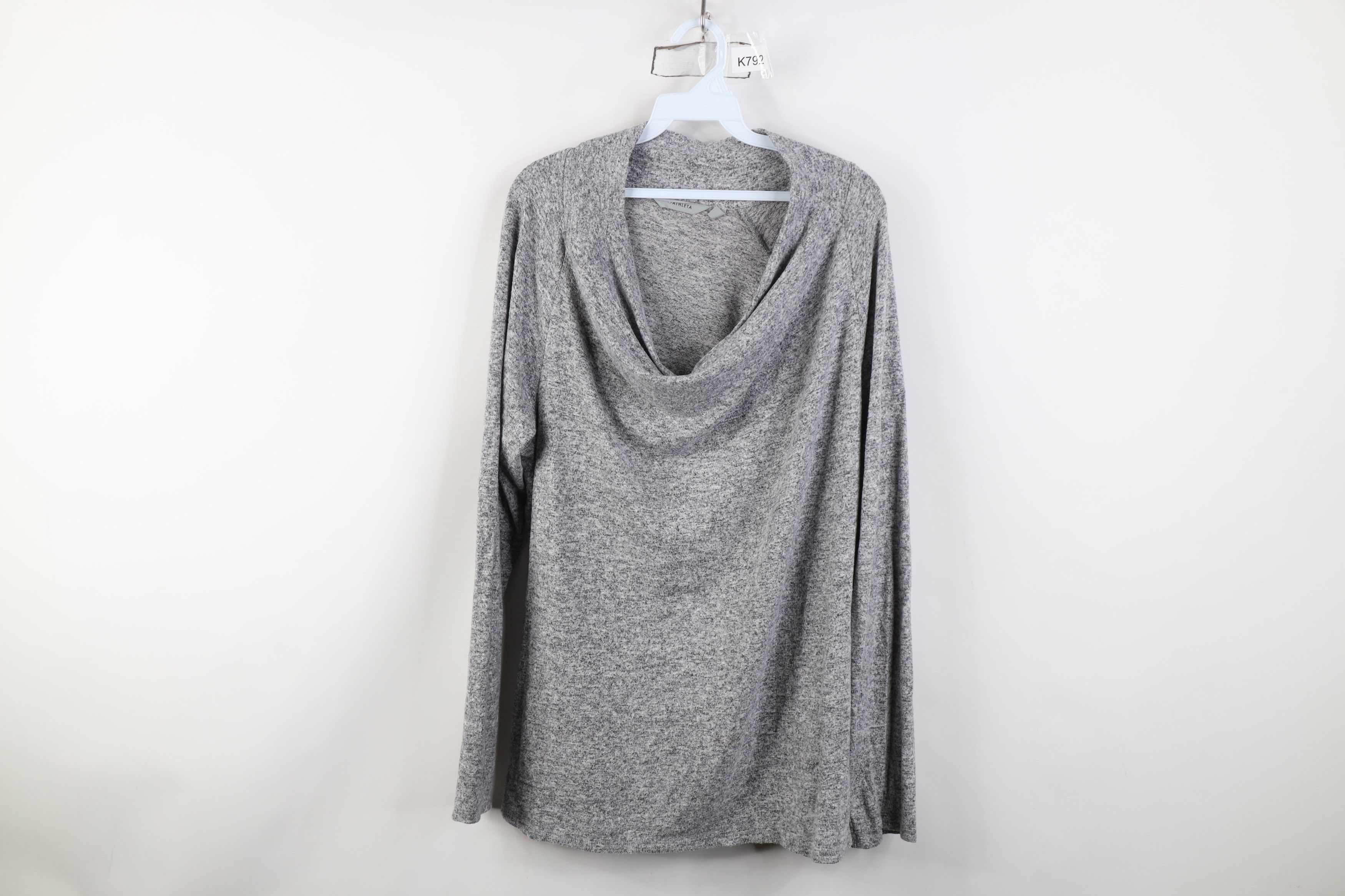 Athleta Athleta Slouchy Collar Jersey Knit Sweater Heather Gray Size XL / US 12-14 / IT 48-50 - 1 Thumbnail