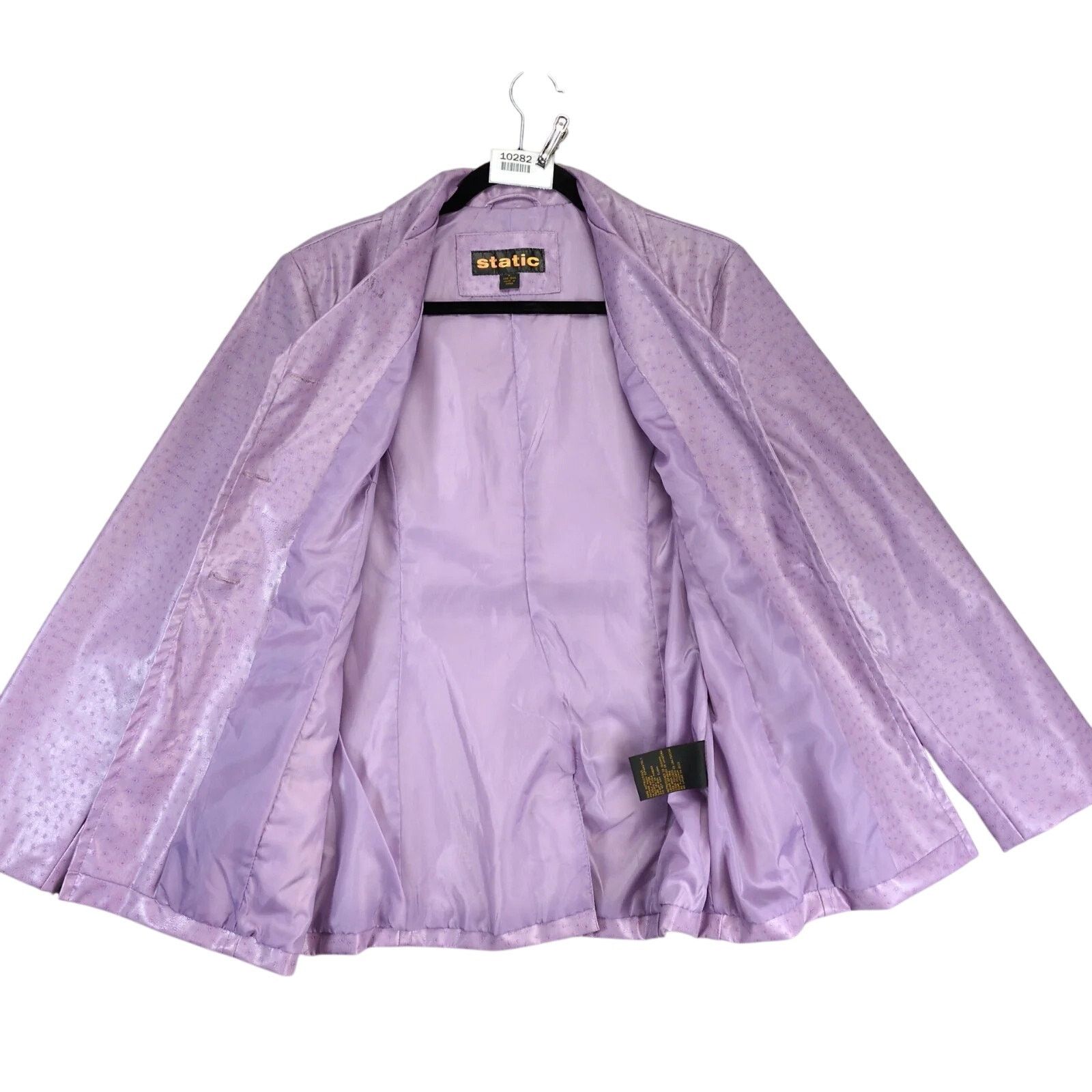 Other Static Purple Ostrich Embossed Faux Leather Coat Women's M Size M / US 6-8 / IT 42-44 - 3 Thumbnail