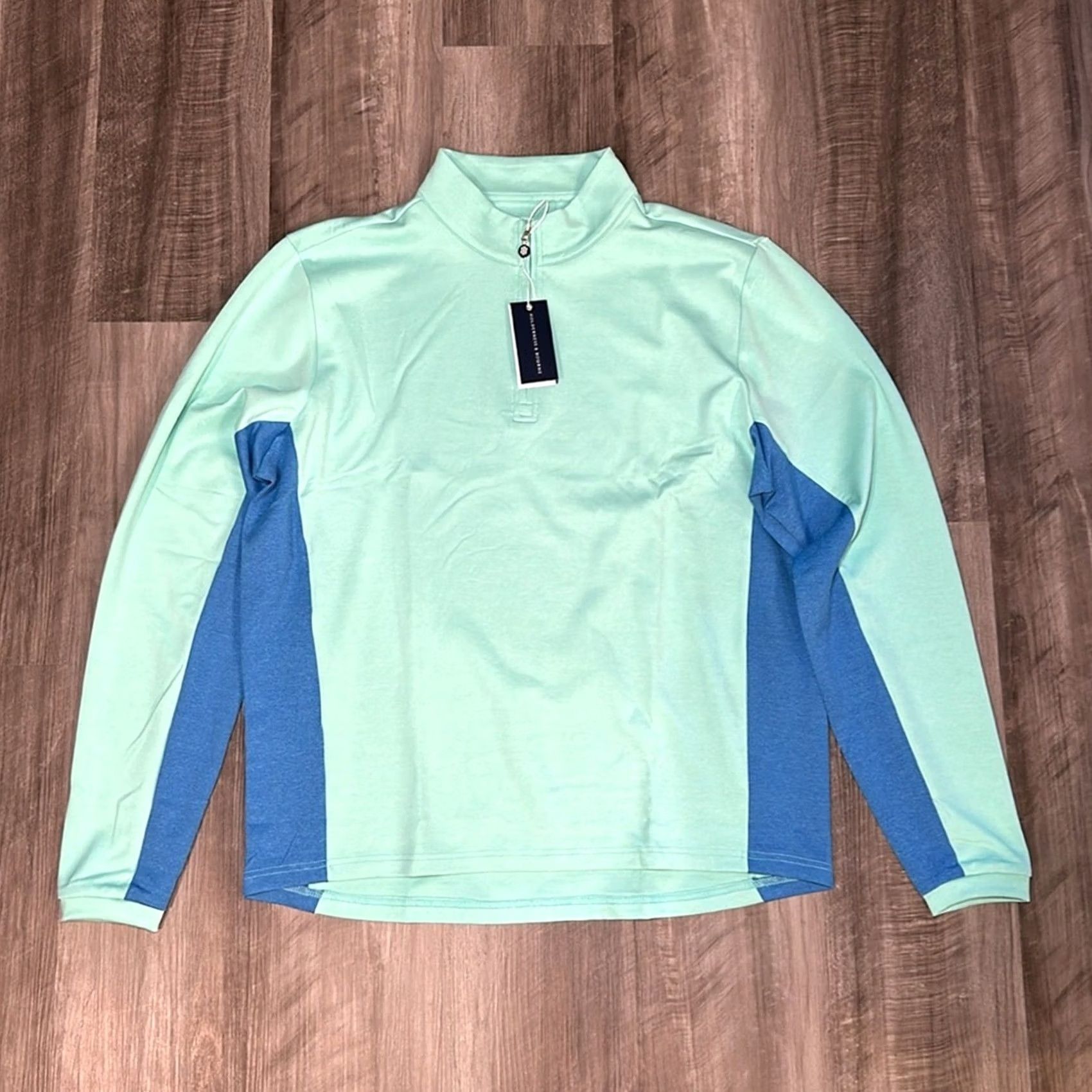 Vintage Holderness & Bourne Dry Luxe Performance Tailored Fit Quarter Zip - Men L Green Sweatshirt Pullover Shirt Regular Size US L / EU 52-54 / 3 - 2 Thumbnail