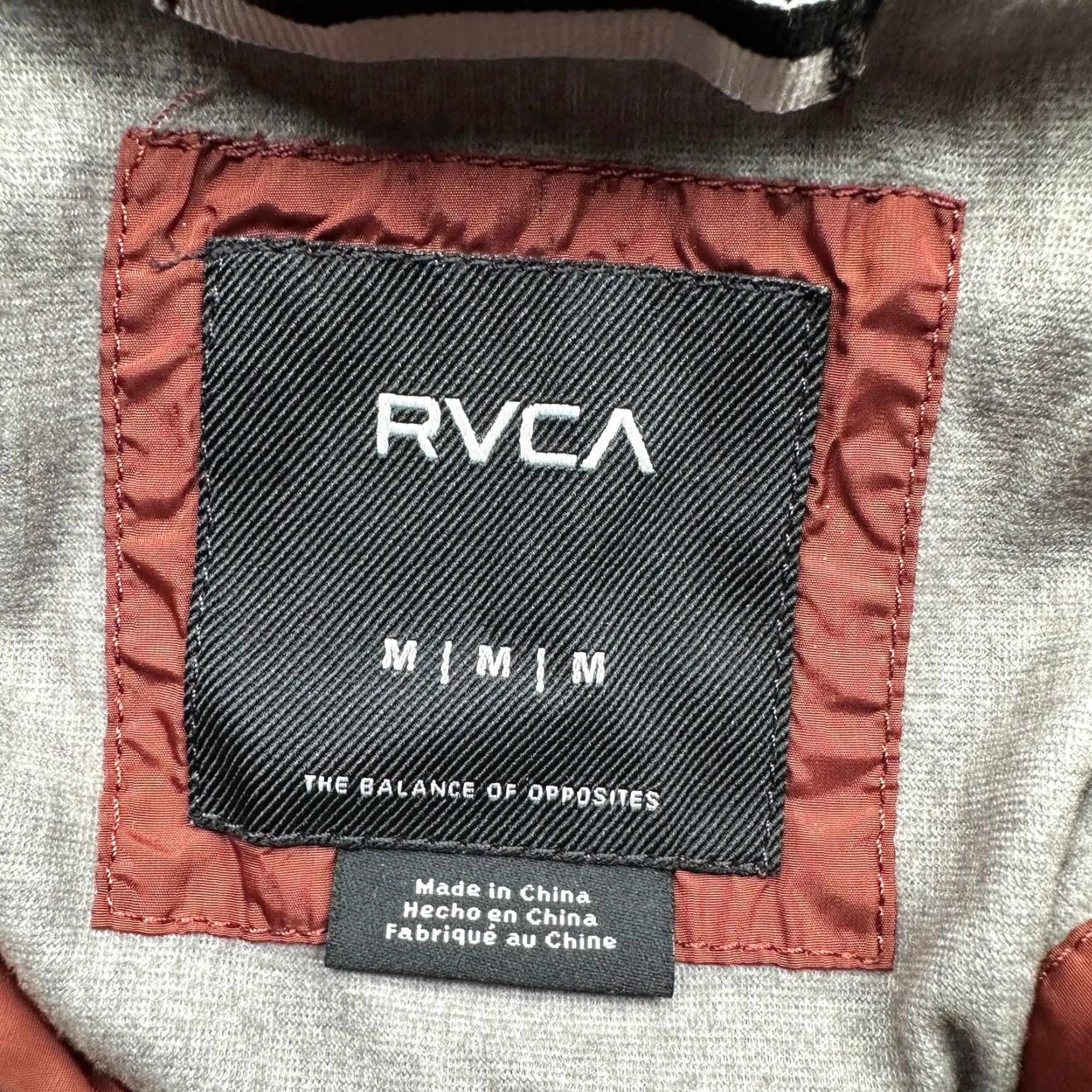 RVCA RVCA Motors Coach Jacket Mens M Brown Snap Closure Drawstring MA707MCJ Size US M / EU 48-50 / 2 - 2 Thumbnail