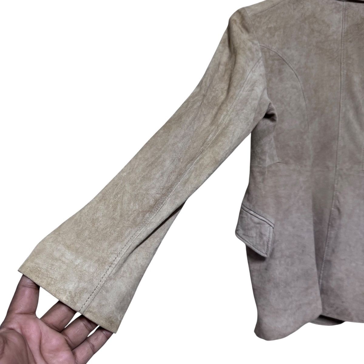 Jil Sander Jil Sander Suede Leather Blazer Jacket Beige Size XS / US 0-2 / IT 36-38 - 14 Thumbnail