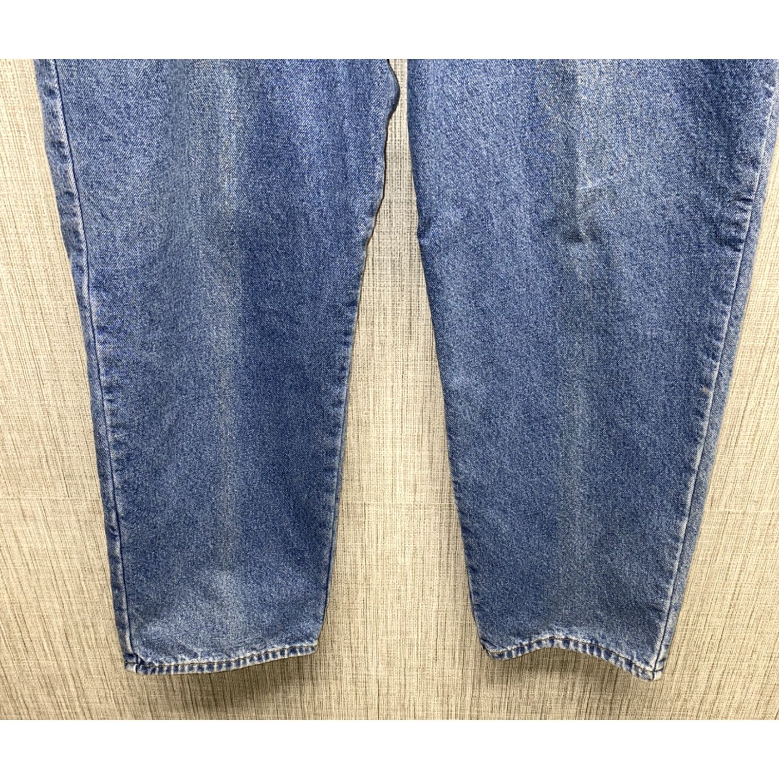 Vintage LL Bean Jeans Mens 40 x 30 Denim Blue Plaid Lined Regular Cotton Mens Size US 40 / EU 56 - 3 Thumbnail