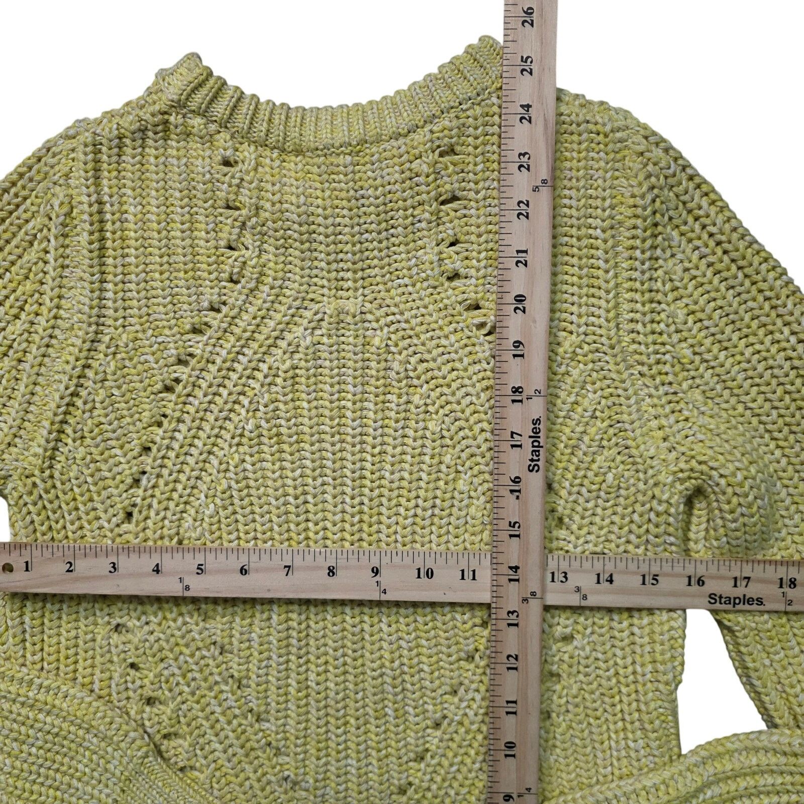 Lucky Brand Lucky Brand Pullover Sweater Women M Lemonade Cotton Knit Size M / US 6-8 / IT 42-44 - 5 Thumbnail