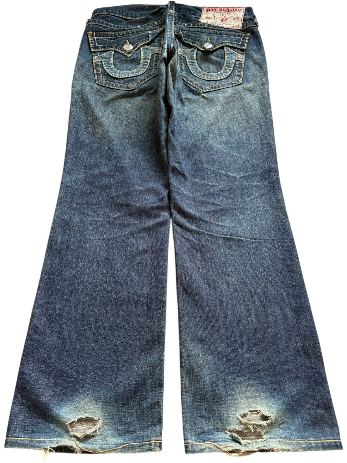 True Religion Vintage True Religion Ricky Big T Mud Wash Baggy Jeans Size US 34 / EU 50 - 3 Thumbnail