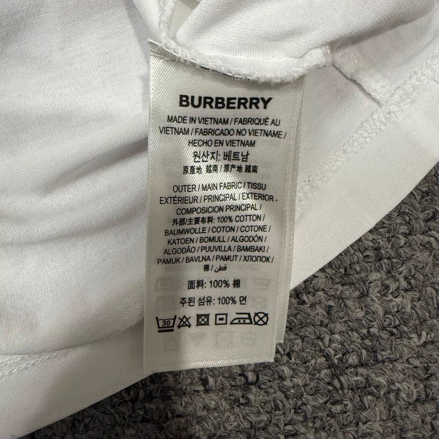 Burberry Burberry White Check Collar SS Tee M 99 New Size US M / EU 48-50 / 2 - 4 Thumbnail