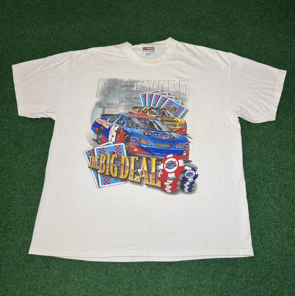 Chase Authentics Vintage Nascar Brickyard Poker Gambling Winning Hand T Shirt Size US XL / EU 56 / 4 - 1 Thumbnail